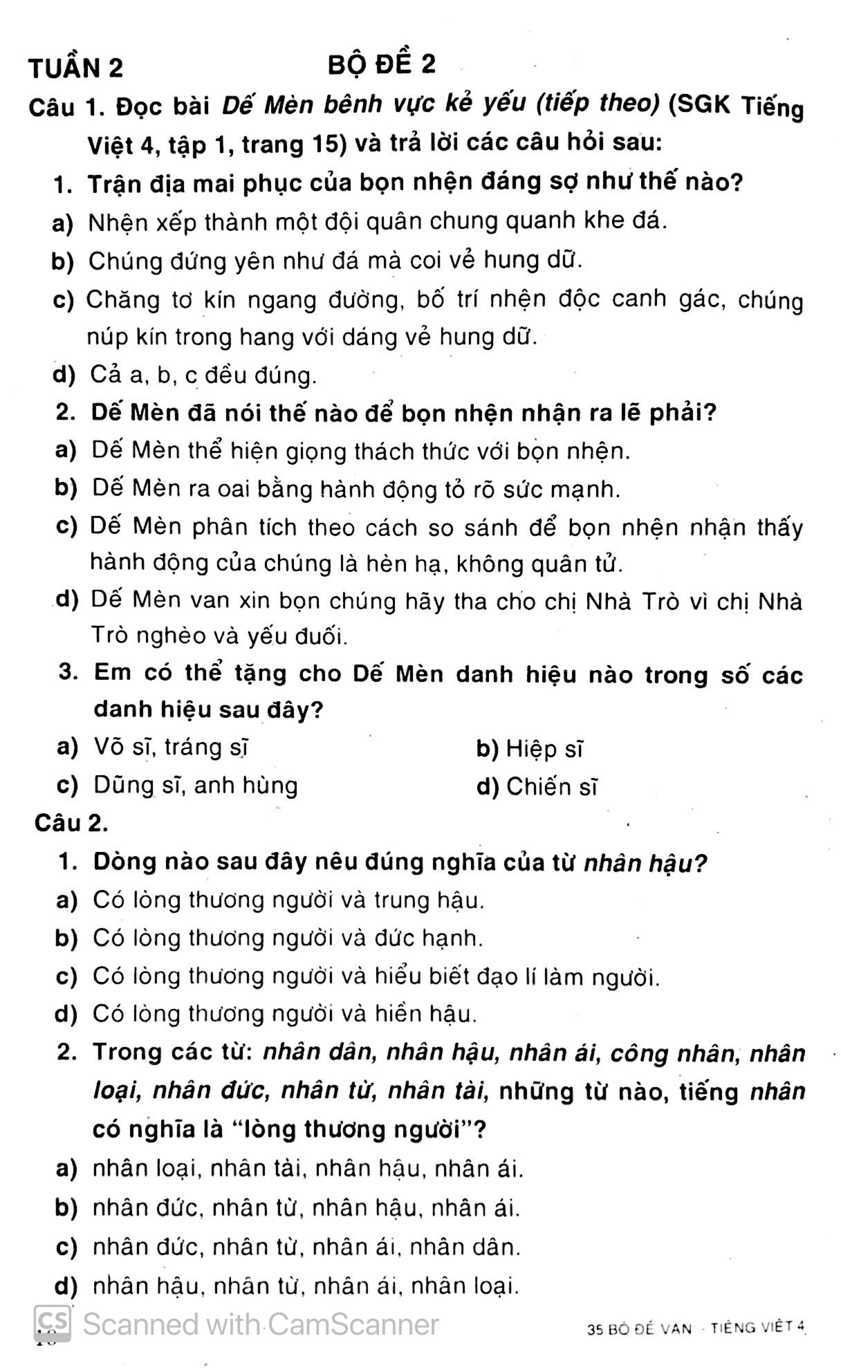 35 bộ đề văn - tiếng việt 4 (trắc nghiệm tự luận) - Ảnh 10