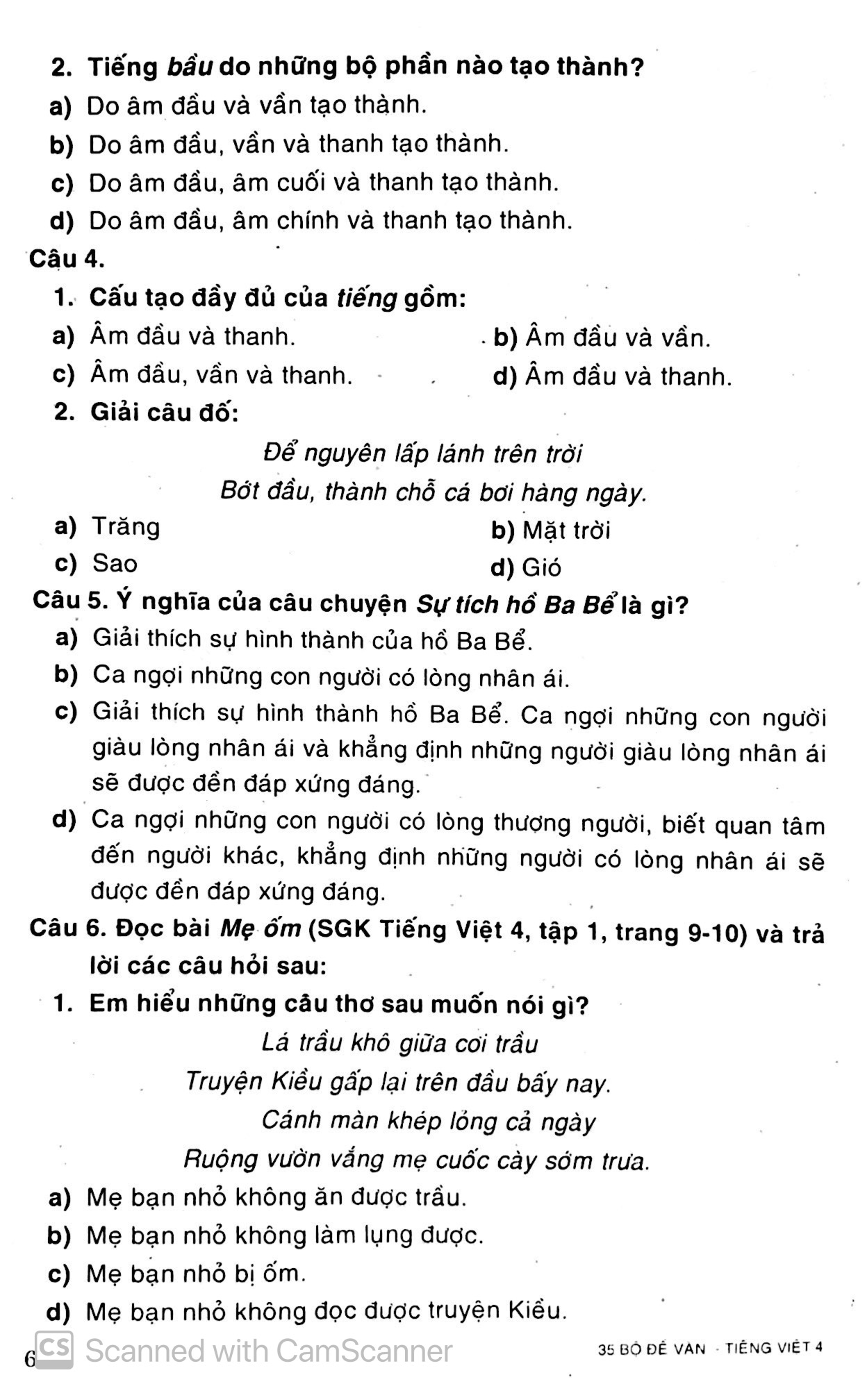 35 bộ đề văn - tiếng việt 4 (trắc nghiệm tự luận) - Ảnh 6