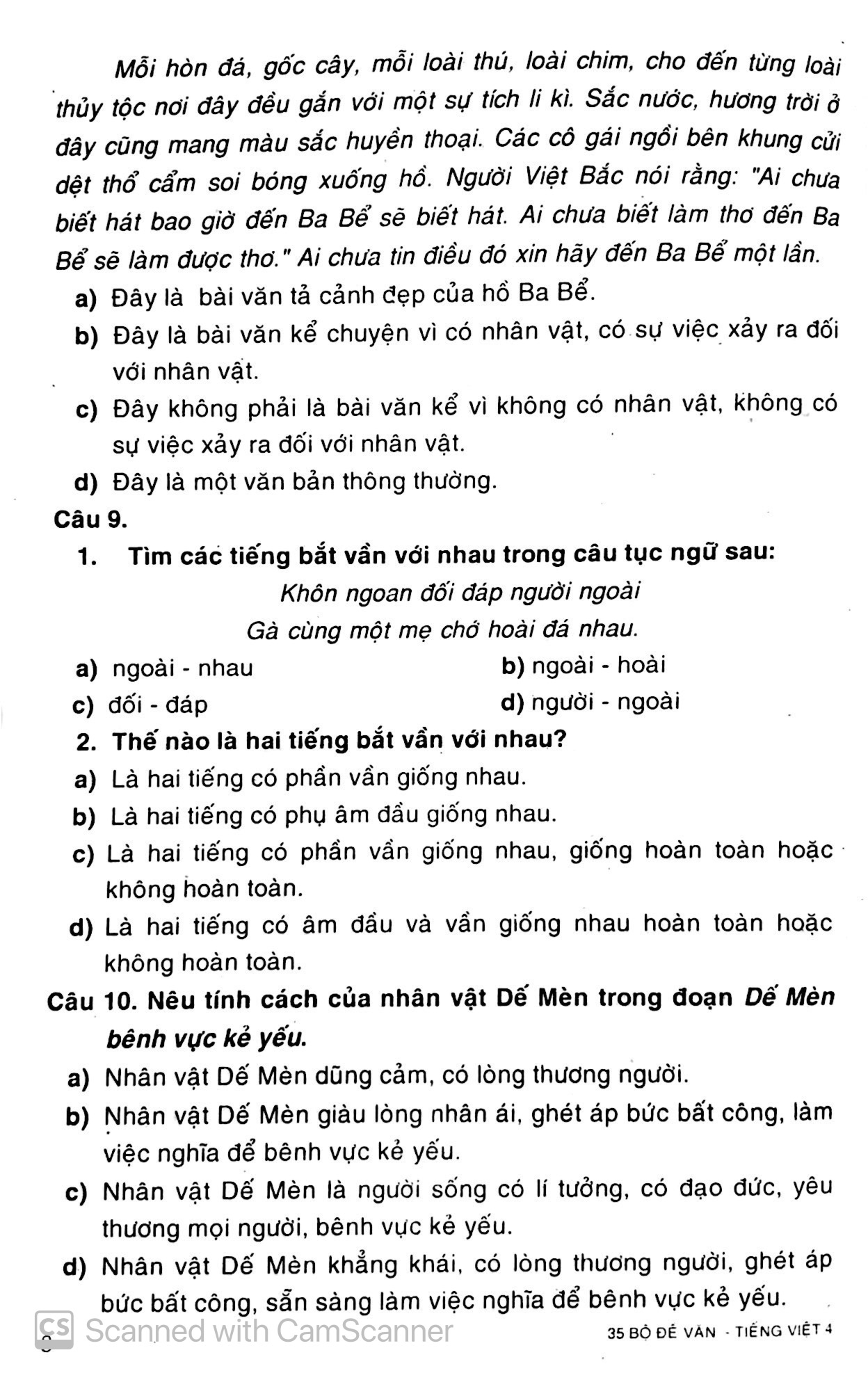 35 bộ đề văn - tiếng việt 4 (trắc nghiệm tự luận) - Ảnh 8