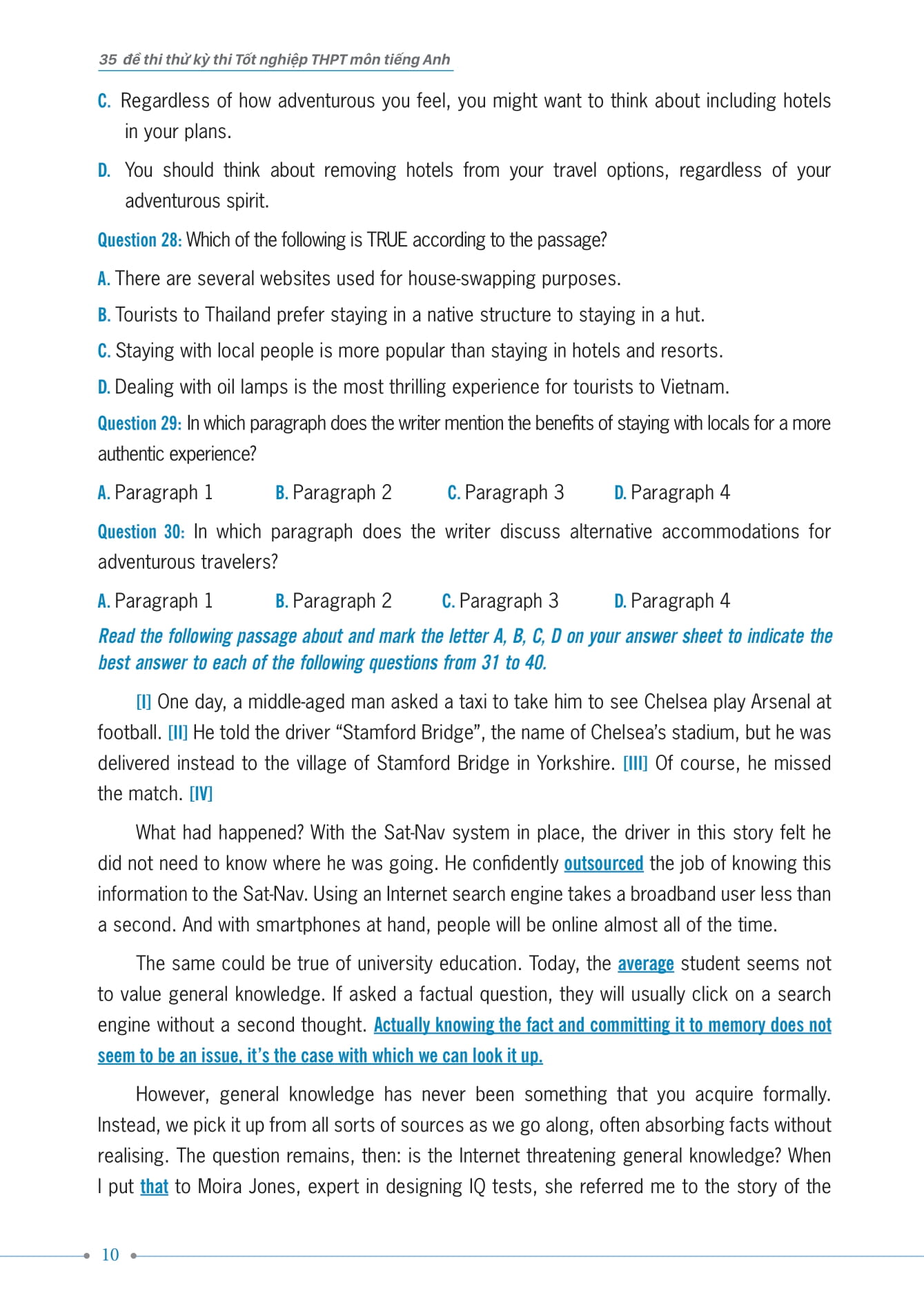 35 đề thi thử kỳ thi tốt nghiệp thpt - môn tiếng anh - Ảnh 10