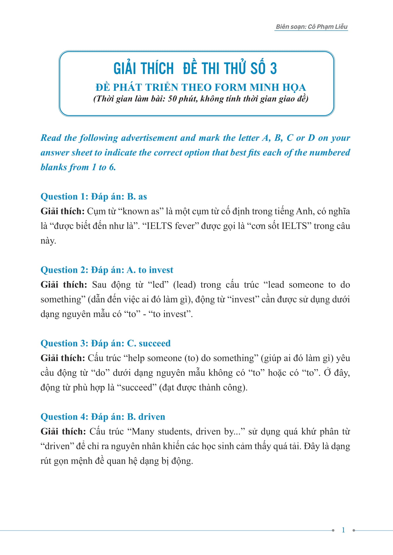 35 đề thi thử kỳ thi tốt nghiệp thpt - môn tiếng anh - Ảnh 14