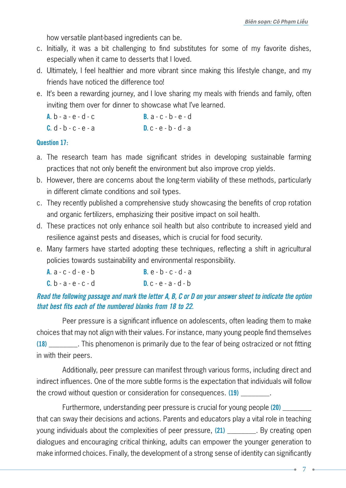 35 đề thi thử kỳ thi tốt nghiệp thpt - môn tiếng anh - Ảnh 7