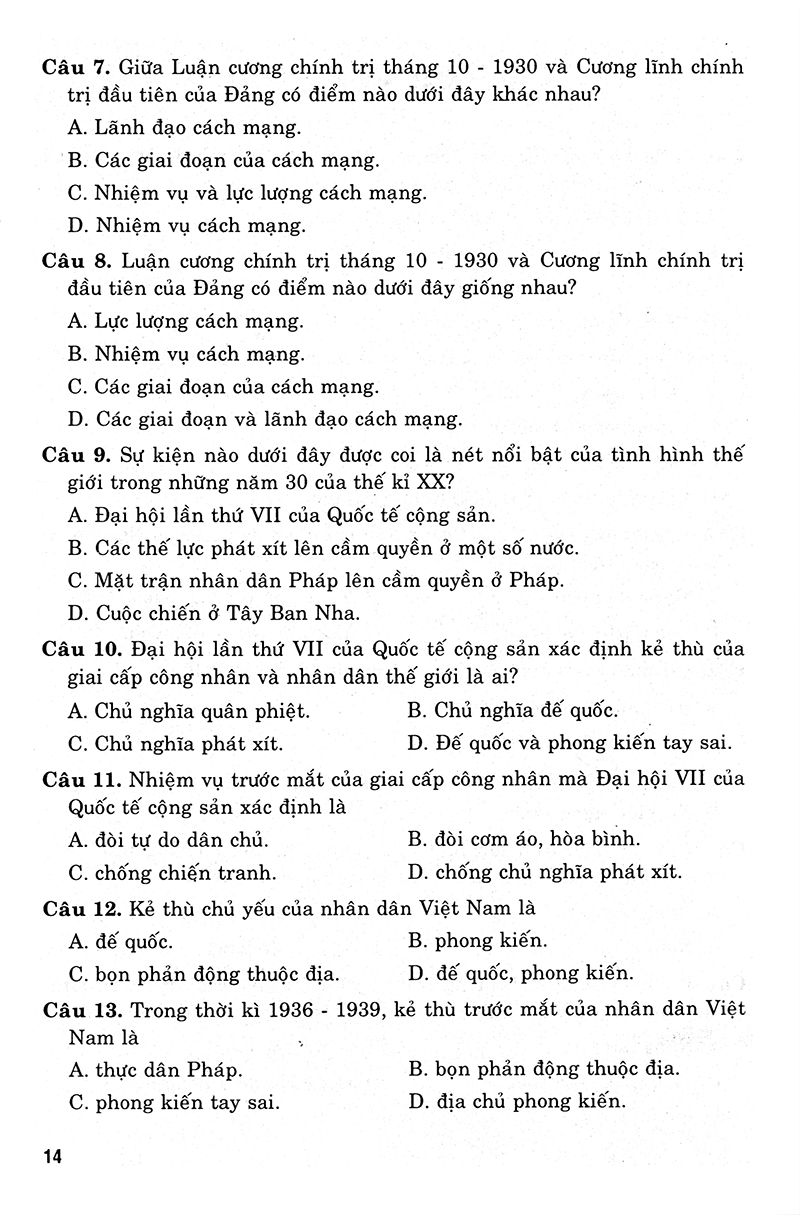 36 bộ đề trắc nghiệm ôn luyện thi trung học phổ thông quốc gia 2019 - khoa học xã hội - Ảnh 12