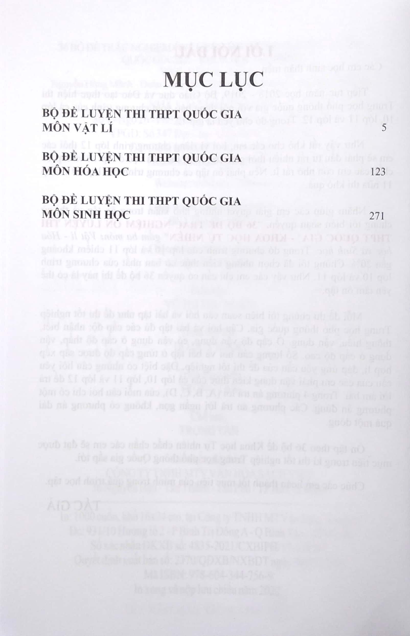 36 bộ đề trắc nghiệm - ôn thi thpt quốc gia 2022: vật lí - hóa học - sinh học - Ảnh 3