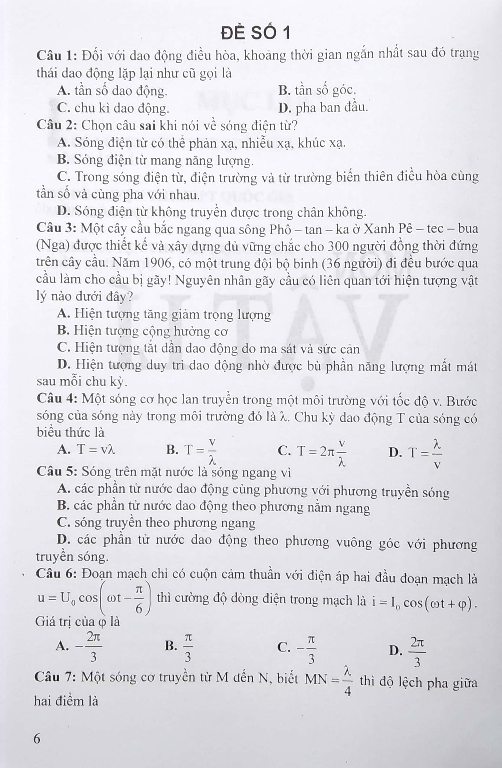36 bộ đề trắc nghiệm - ôn thi thpt quốc gia 2022: vật lí - hóa học - sinh học - Ảnh 5