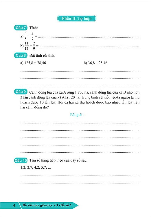 36 Đề Ôn Luyện Toán 5 - Ảnh 3