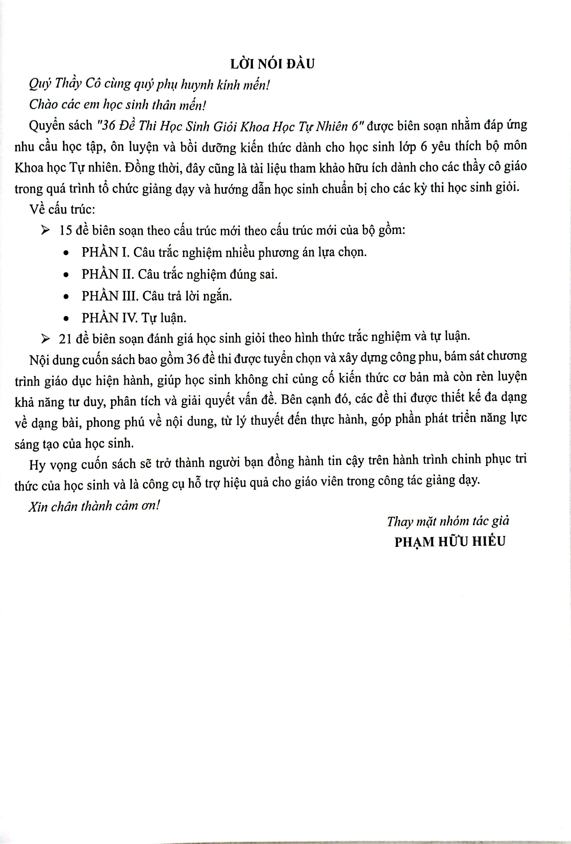 36 đề thi học sinh giỏi khoa học tự nhiên lớp 6 (biên soạn theo cấu trúc mới - dùng chung cho các bộ sgk hiện hành) - Ảnh 3