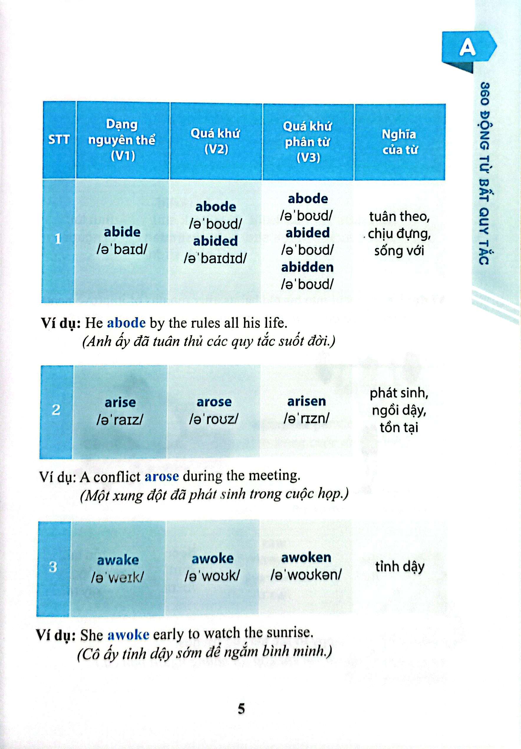 360 Dong Tu Bat Quy Tac Va Cach Dung 12 Thi Co Ban Trong Tieng Anh - Ảnh 5