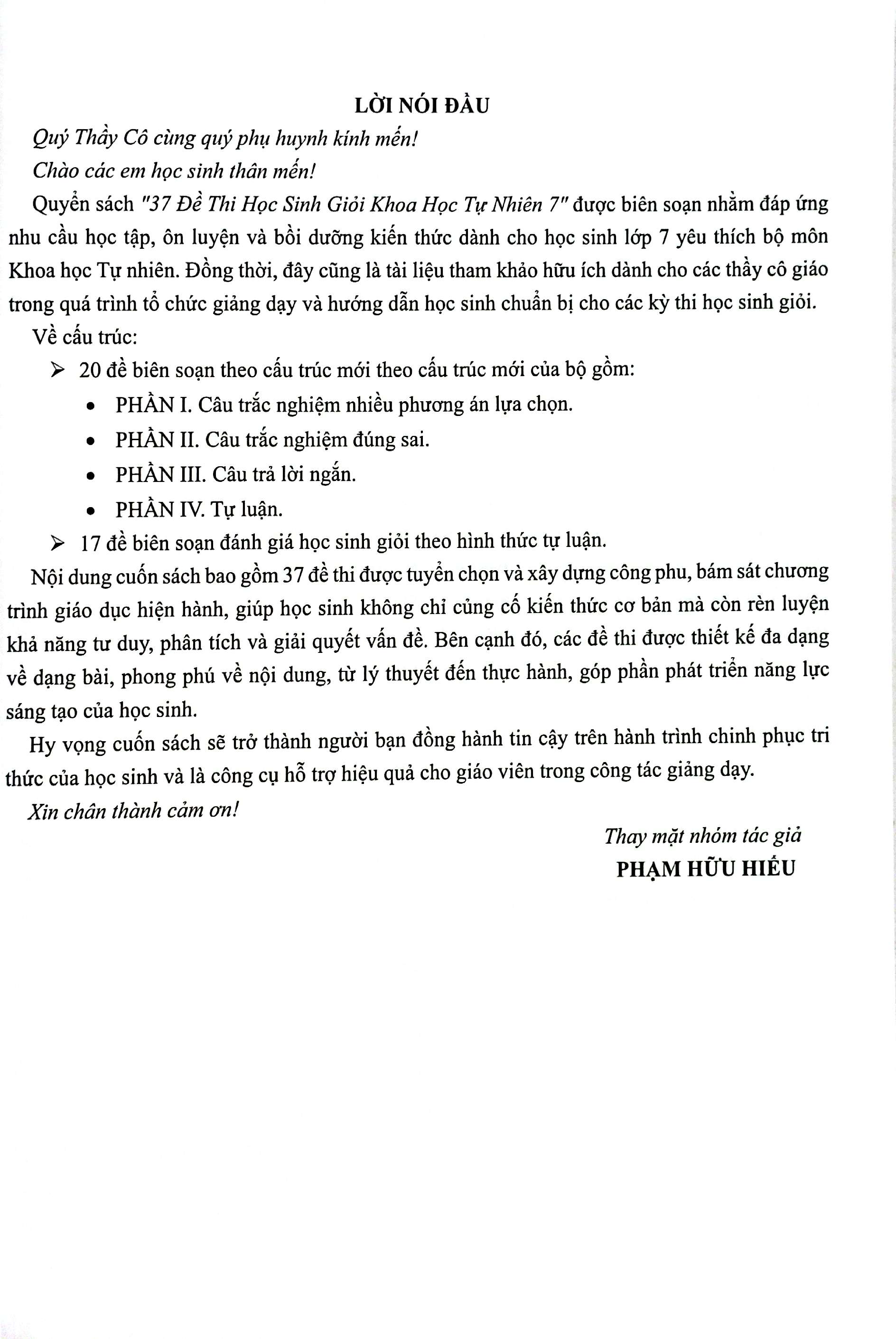 37 đề thi học sinh giỏi khoa học tự nhiên lớp 7 (biên soạn theo cấu trúc mới - dùng chung cho các bộ sgk hiện hành) - Ảnh 3