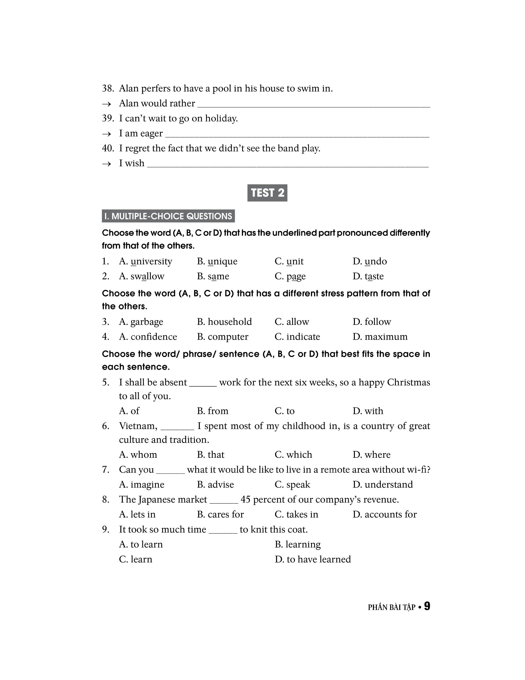 40 đề tiếng anh thi vào lớp 10 - Ảnh 14