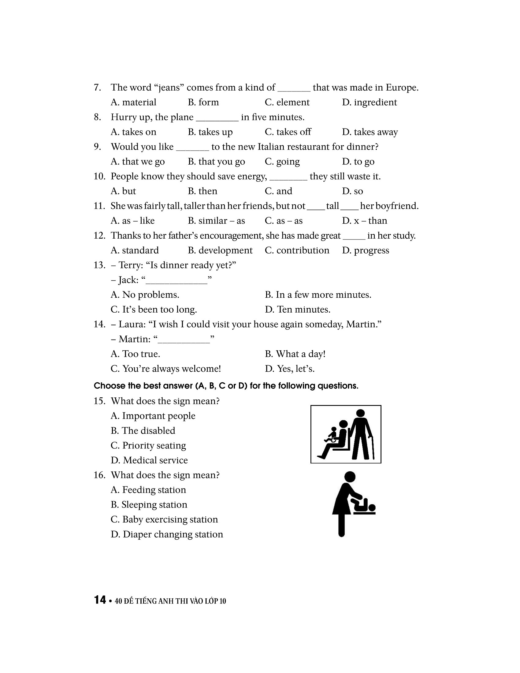 40 đề tiếng anh thi vào lớp 10 - Ảnh 19