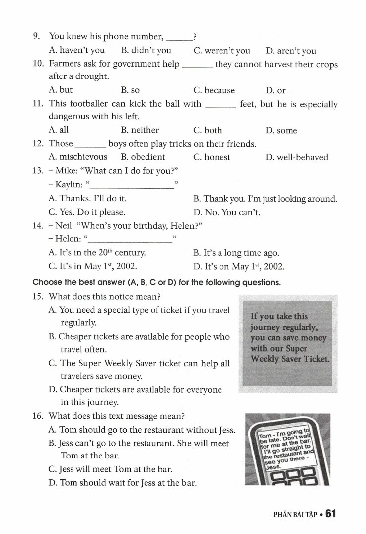 40 đề tiếng anh thi vào lớp 10 - Ảnh 8