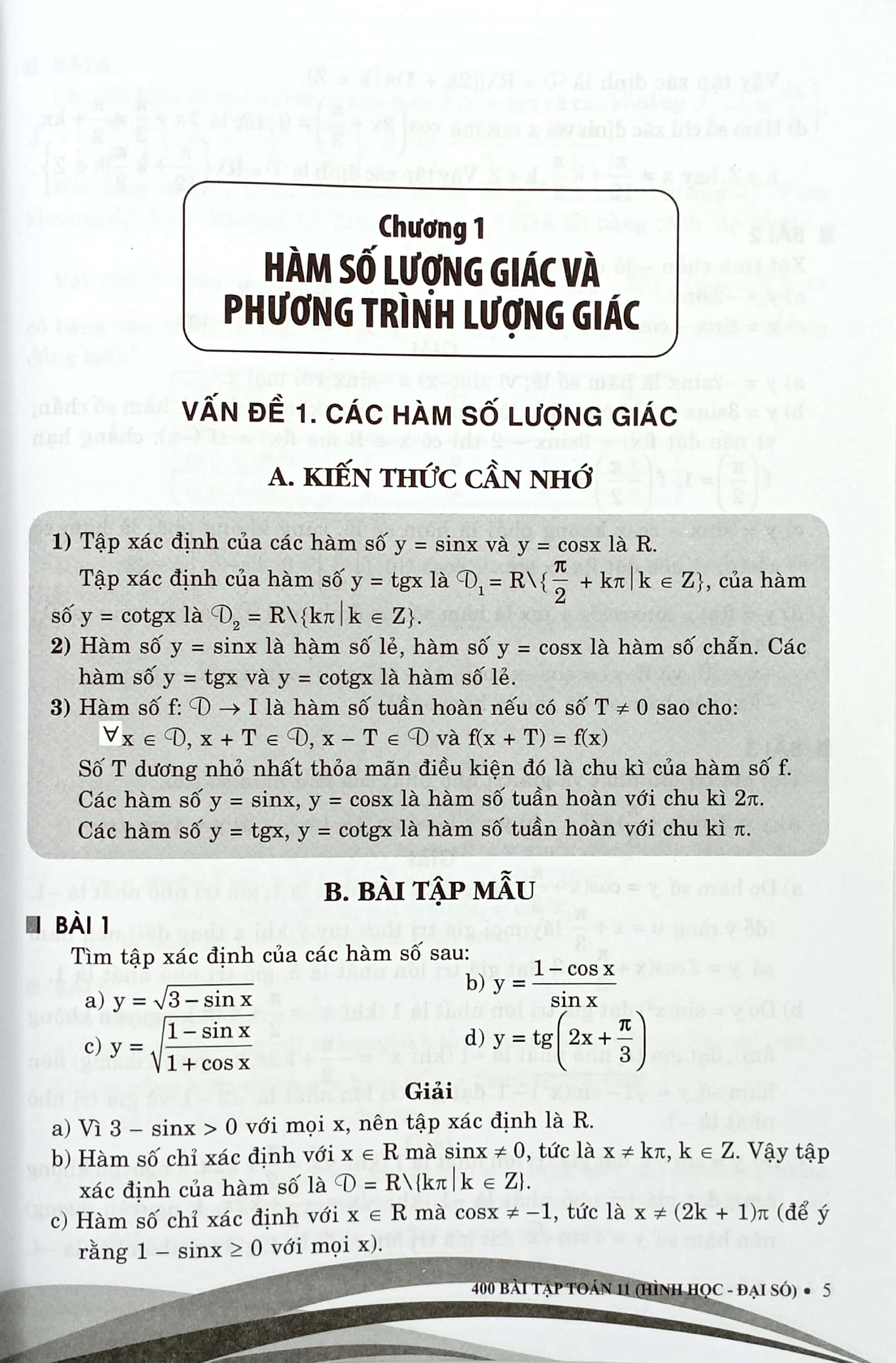 400 bài tập toán 11 - hình học-đại số (dùng chung cho các bộ sgk hiện hành) - Ảnh 4