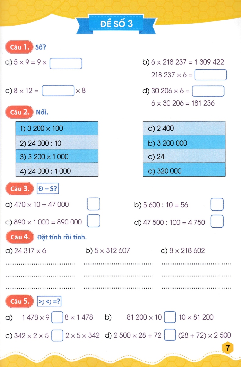 45 đề ôn luyện và kiểm tra toán 4 - tập 2 (biên soạn theo chương trình giao dục phổ thông mới) - Ảnh 9