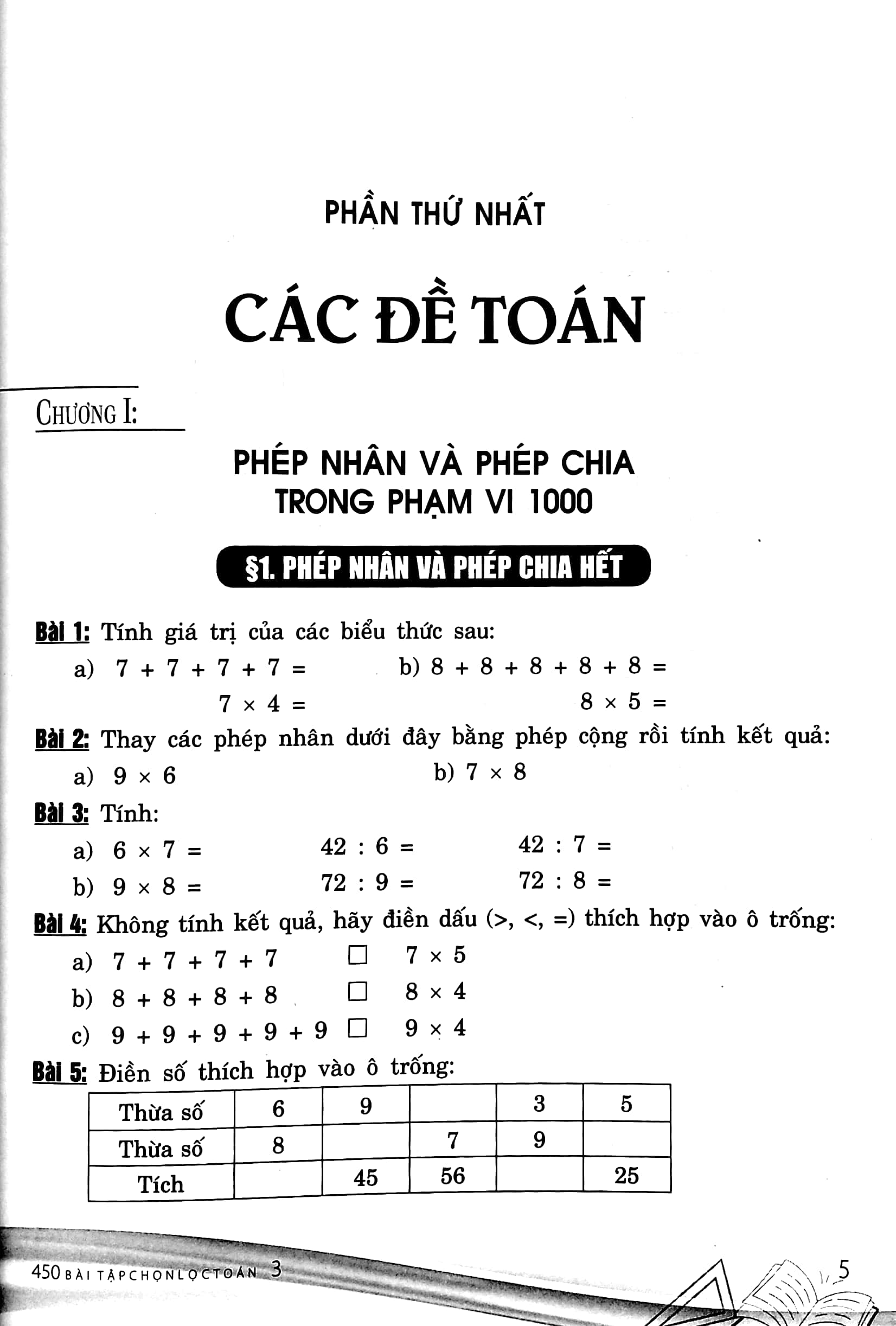 450 bài tập toán 3 - bồi dưỡng học sinh khá, giỏi (theo chương trình giáo dục phổ thông mới) - Ảnh 5