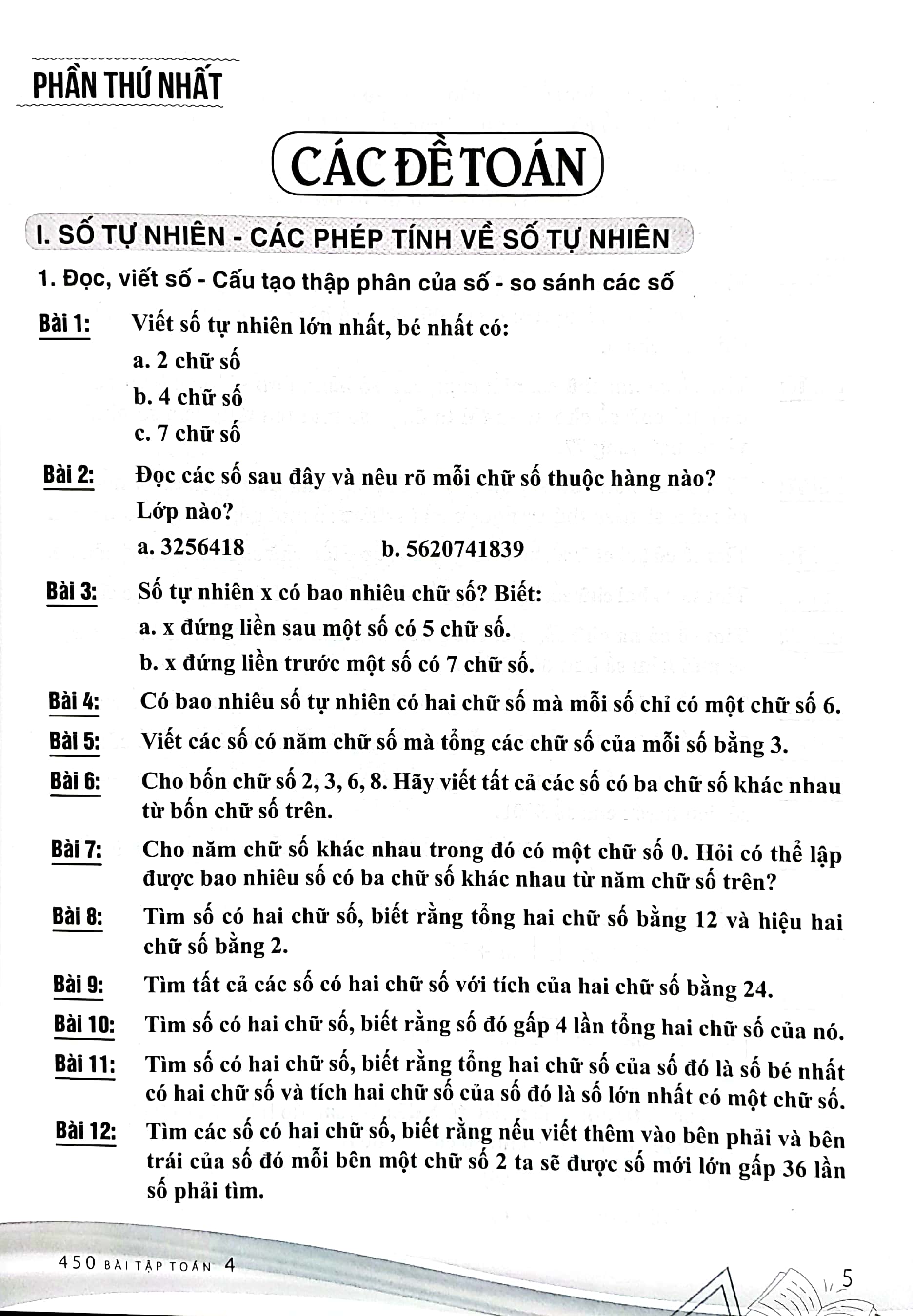 450 bài tập toán 4 - bồi dưỡng học sinh khá giỏi (theo chương trình giáo dục phổ thông mới) - Ảnh 3