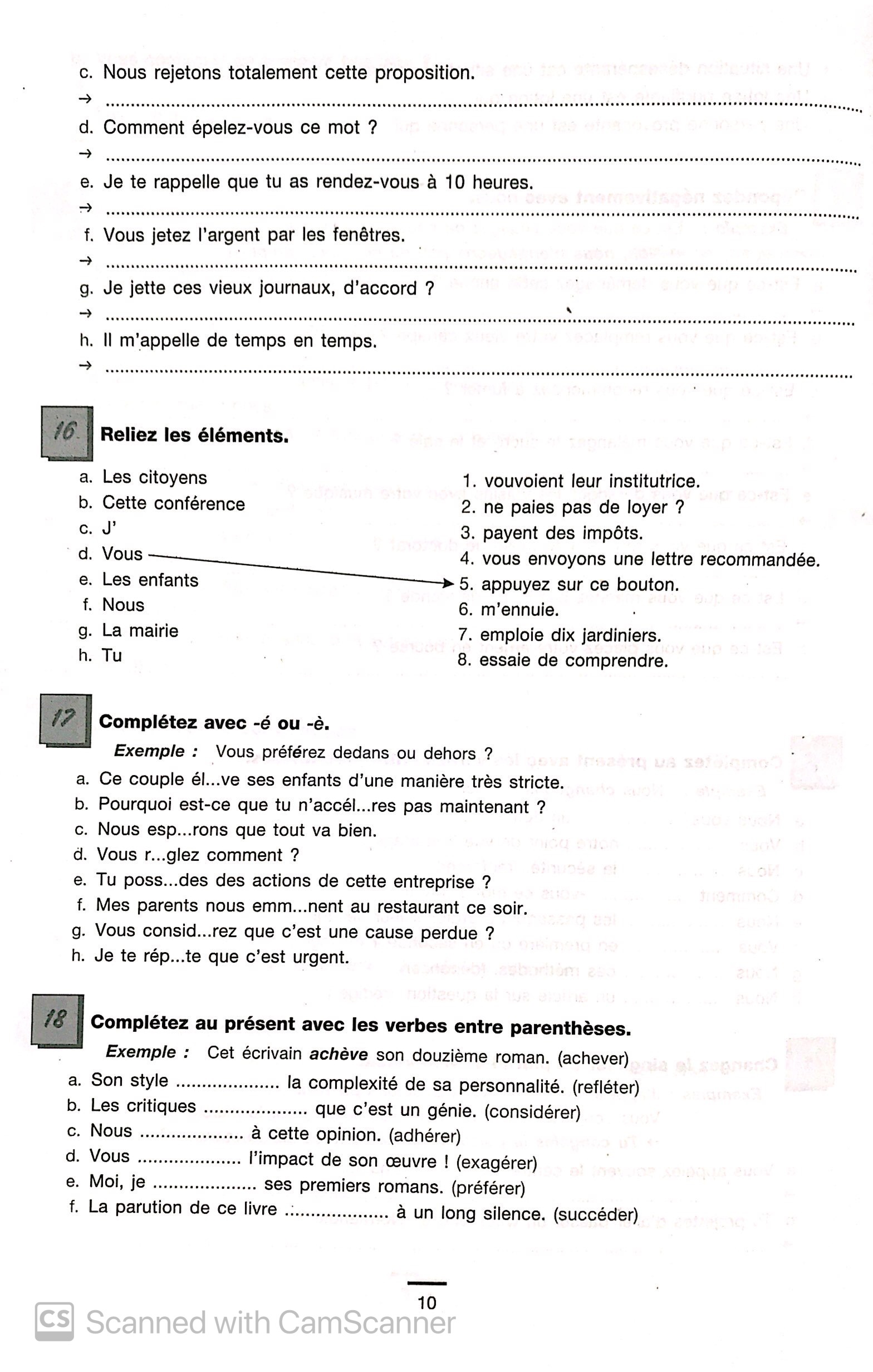 450 nouveaux exercices - conjugaison niveau intermediare - Ảnh 8