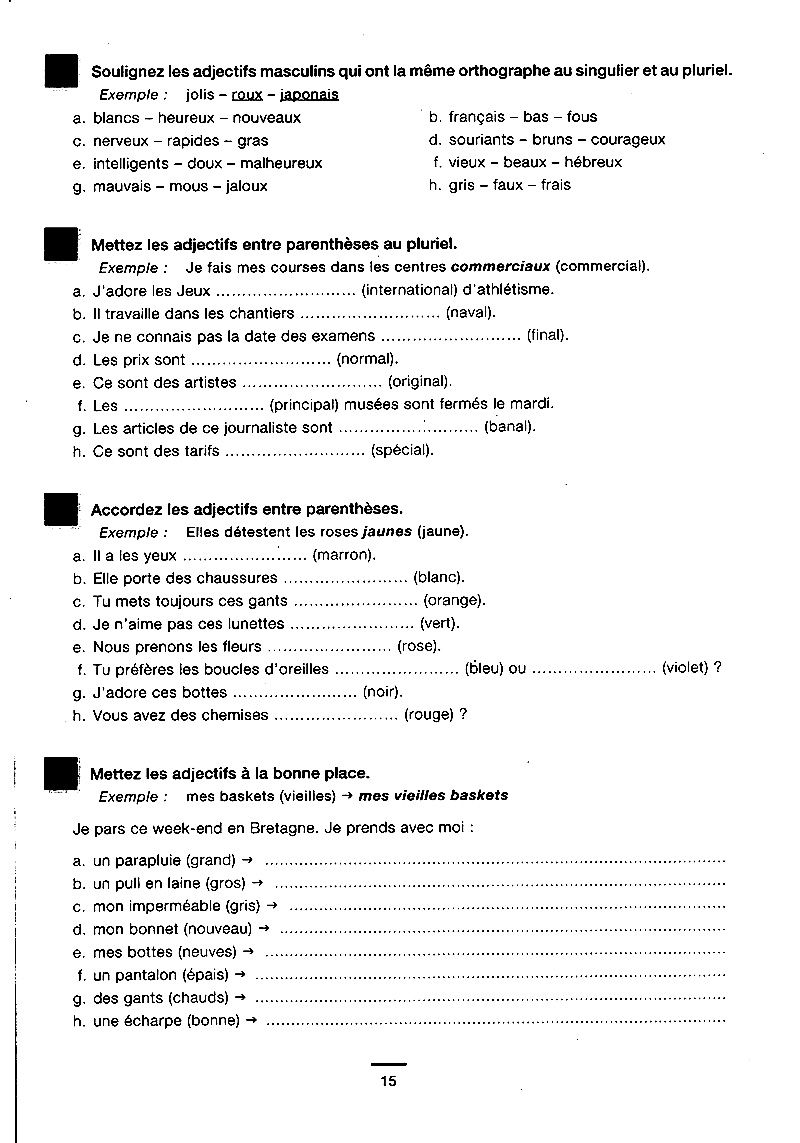 450 nouveaux exercices - grammaire (niveau débutant) - Ảnh 14