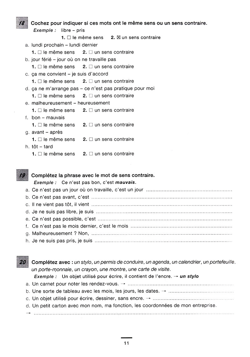 450 nouveaux exercices - vocabulaire niveau débutant - Ảnh 9