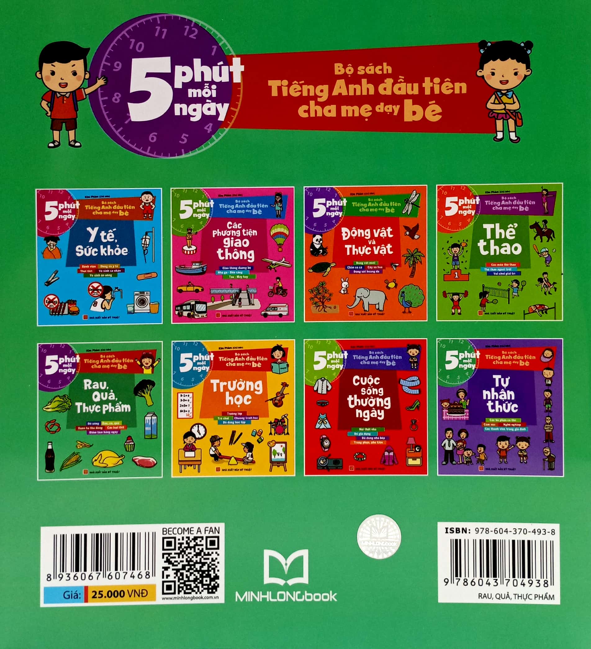 5 phút mỗi ngày - bộ sách tiếng anh đầu tiên cha mẹ dạy bé - rau, quả, thực phẩm - Ảnh 6