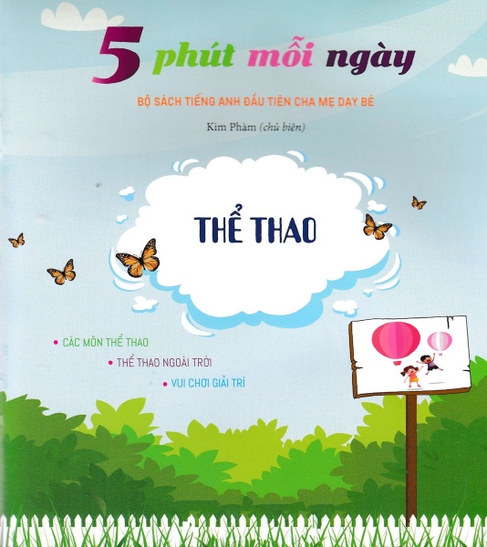 5 phút mỗi ngày - bộ sách tiếng anh đầu tiên cha mẹ dạy bé - thể thao (tái bản 2022) - Ảnh 2