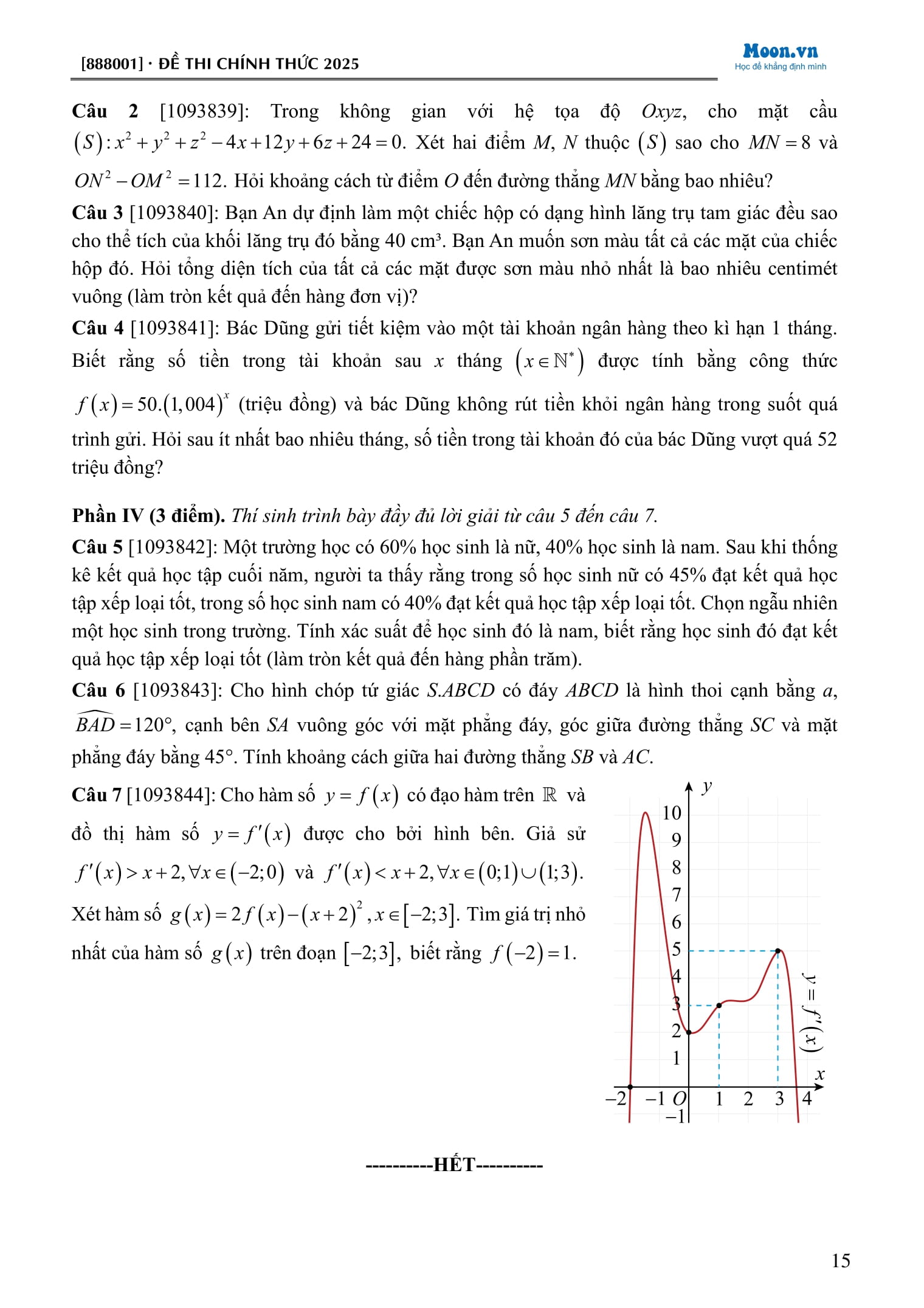 50 Đề Luyện Thi Đánh Giá Năng Lực Theo Cấu Trúc Của Trường Đại Học Sư Phạm Hà Nội - Môn Toán - Ảnh 15