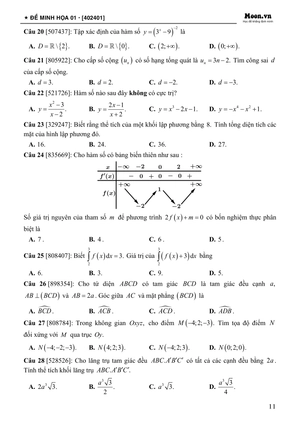 50 đề minh họa 2024 - môn toán học - Ảnh 12