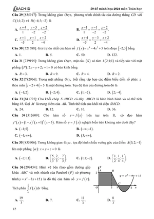50 đề minh họa 2024 - môn toán học - Ảnh 13