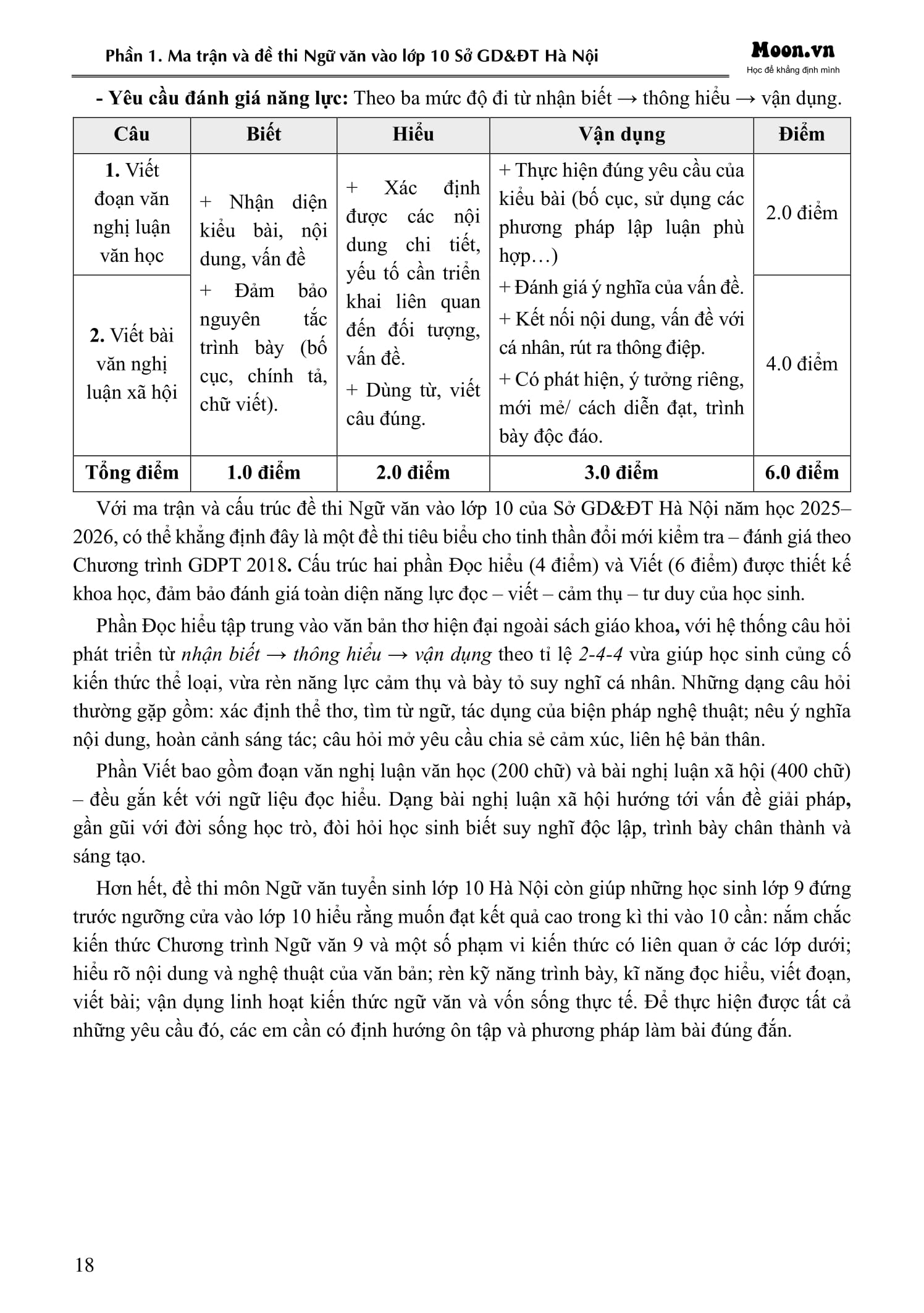 50 Đề Minh Họa Thi Vào 10 - Môn Ngữ Văn (Theo Cấu Trúc Đề Của Sở Giáo Dục Và Đào Tạo Hà Nội) - Ảnh 14