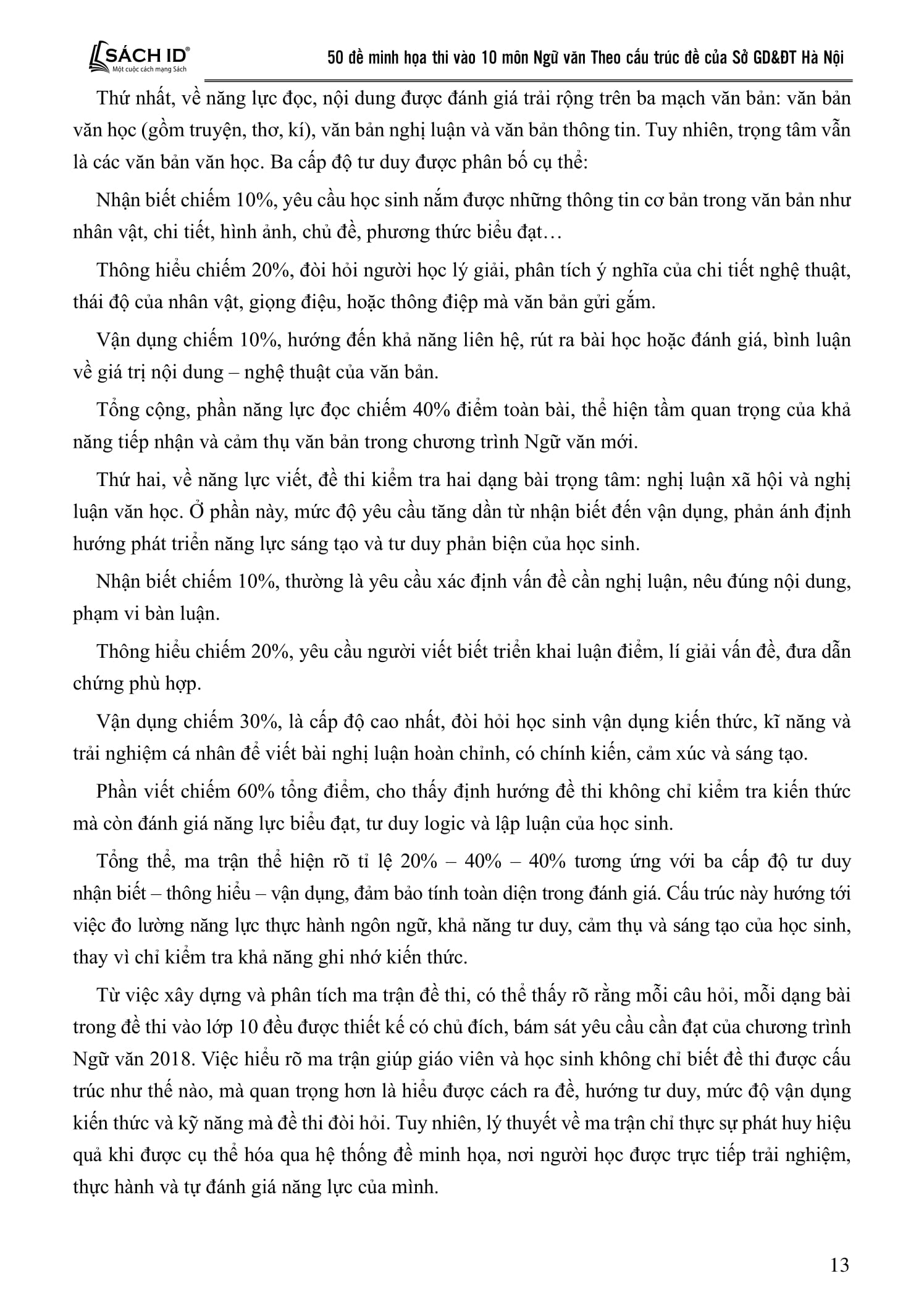 50 Đề Minh Họa Thi Vào 10 - Môn Ngữ Văn (Theo Cấu Trúc Đề Của Sở Giáo Dục Và Đào Tạo Hà Nội) - Ảnh 9