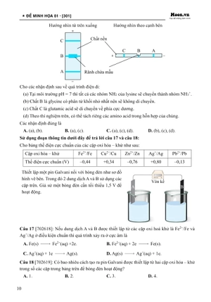 50 đề minh họa tốt nghiệp thpt 2025 - môn hóa học - Ảnh 11