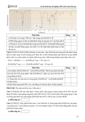 50 đề minh họa tốt nghiệp thpt 2025 - môn hóa học - Ảnh 14