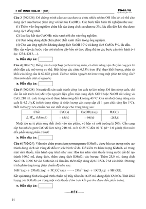 50 đề minh họa tốt nghiệp thpt 2025 - môn hóa học - Ảnh 15