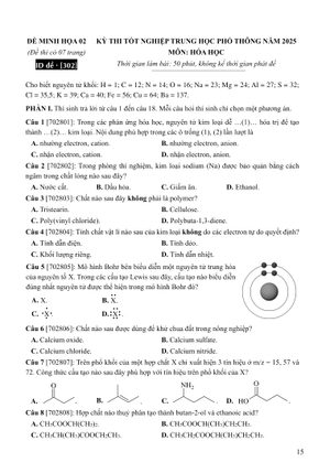 50 đề minh họa tốt nghiệp thpt 2025 - môn hóa học - Ảnh 16