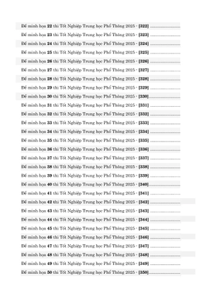 50 đề minh họa tốt nghiệp thpt 2025 - môn hóa học - Ảnh 5