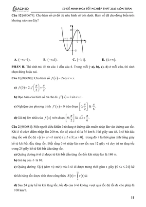 50 đề minh họa tốt nghiệp thpt 2025 - môn toán - Ảnh 11