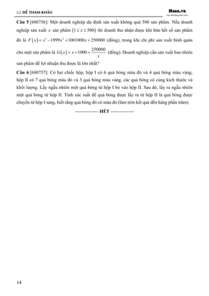 50 đề minh họa tốt nghiệp thpt 2025 - môn toán - Ảnh 14