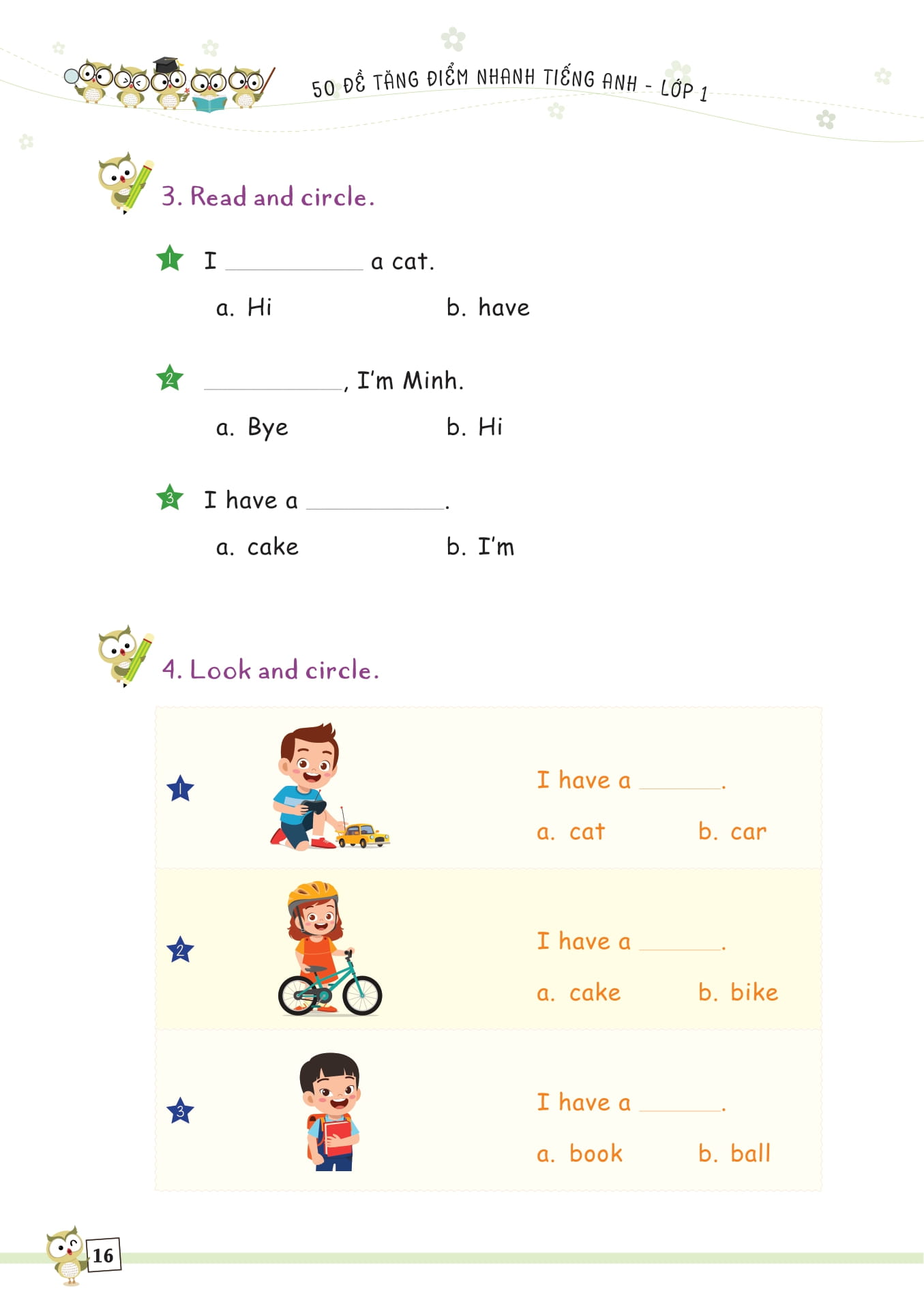 50 đề tăng điểm nhanh tiếng anh lớp 1 - Ảnh 15