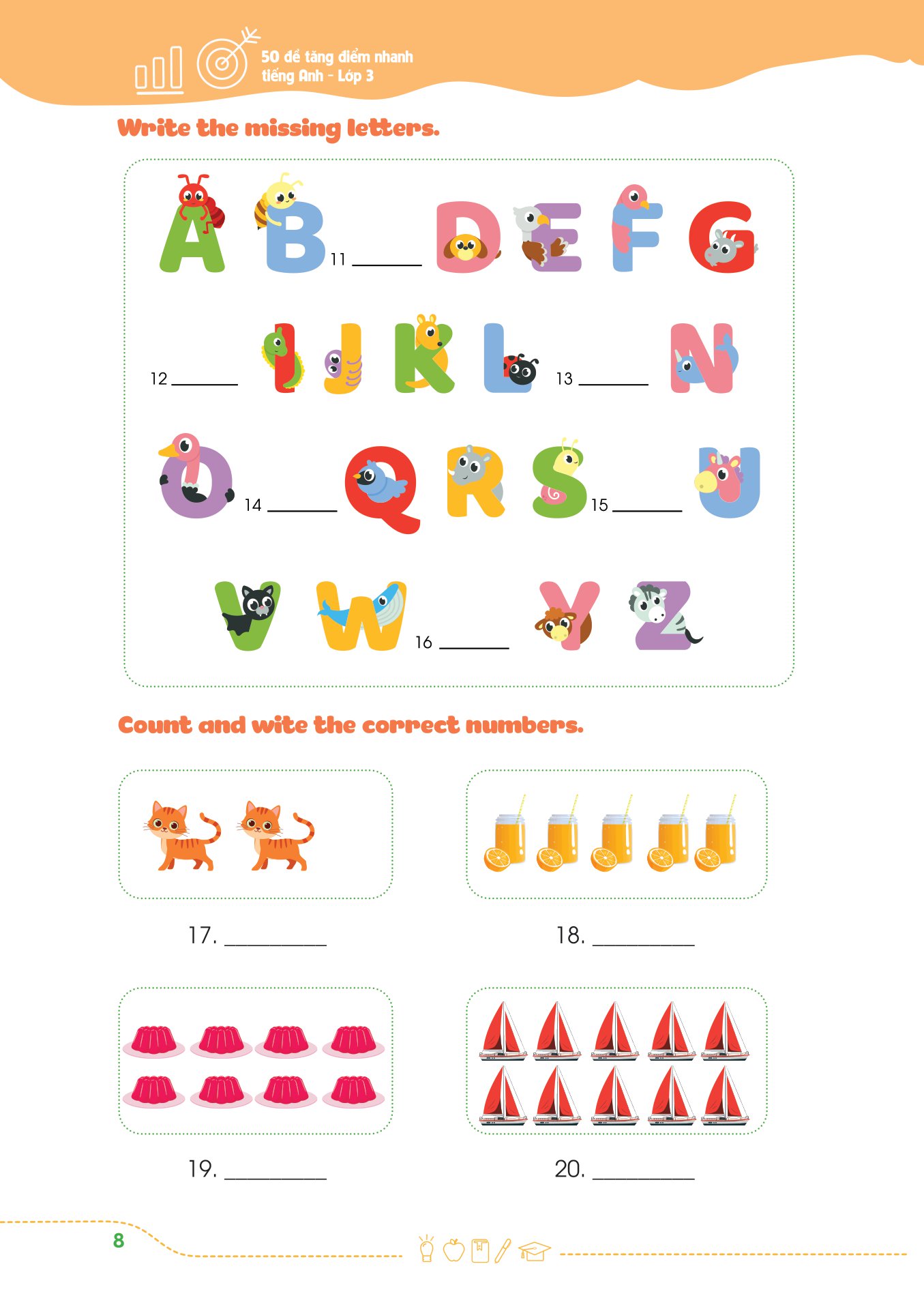 50 đề tăng điểm nhanh tiếng anh - lớp 3 - học nhẹ nhàng - dễ dàng điểm cao - Ảnh 7