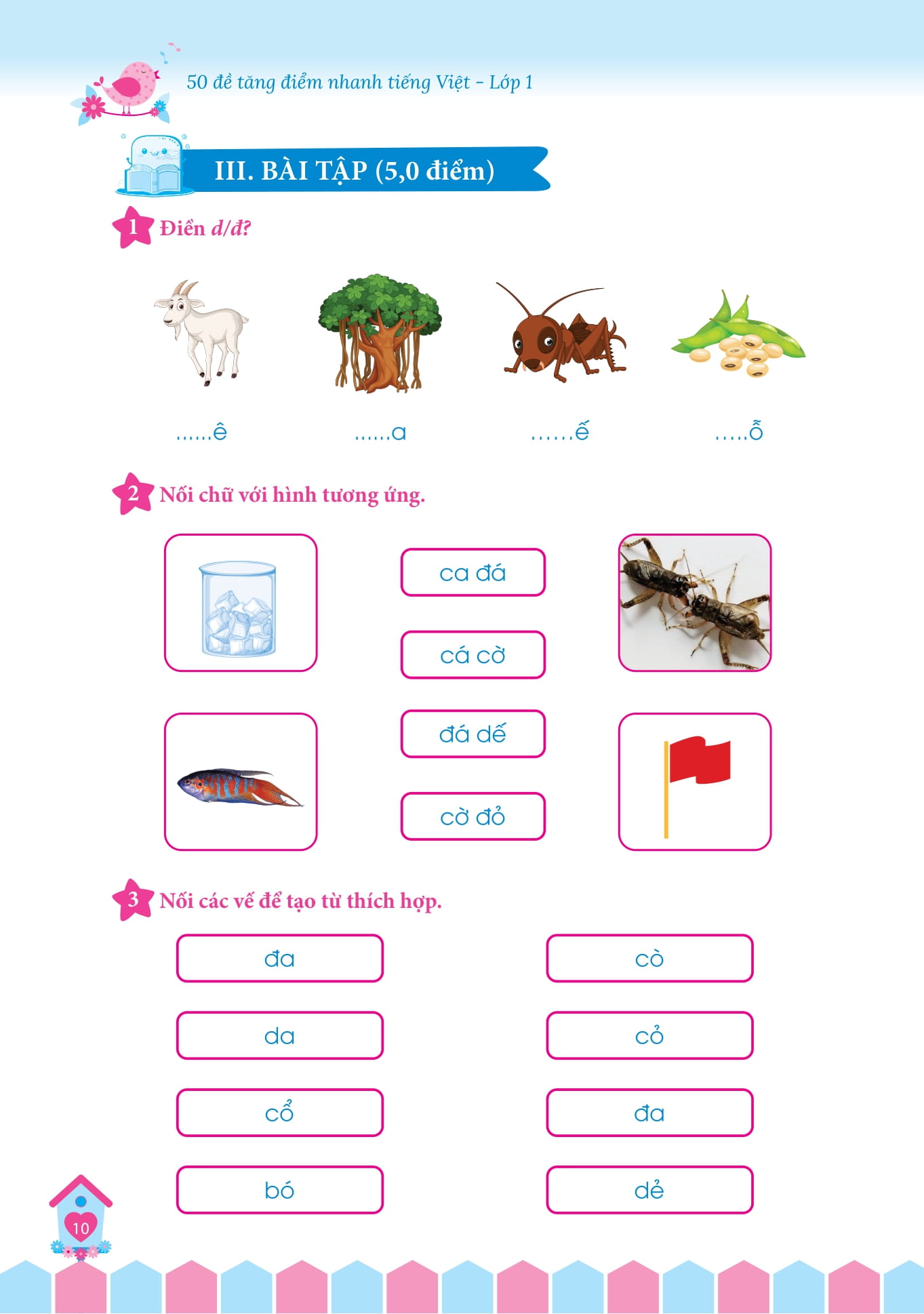 50 đề tăng điểm nhanh tiếng việt lớp 1 - Ảnh 11