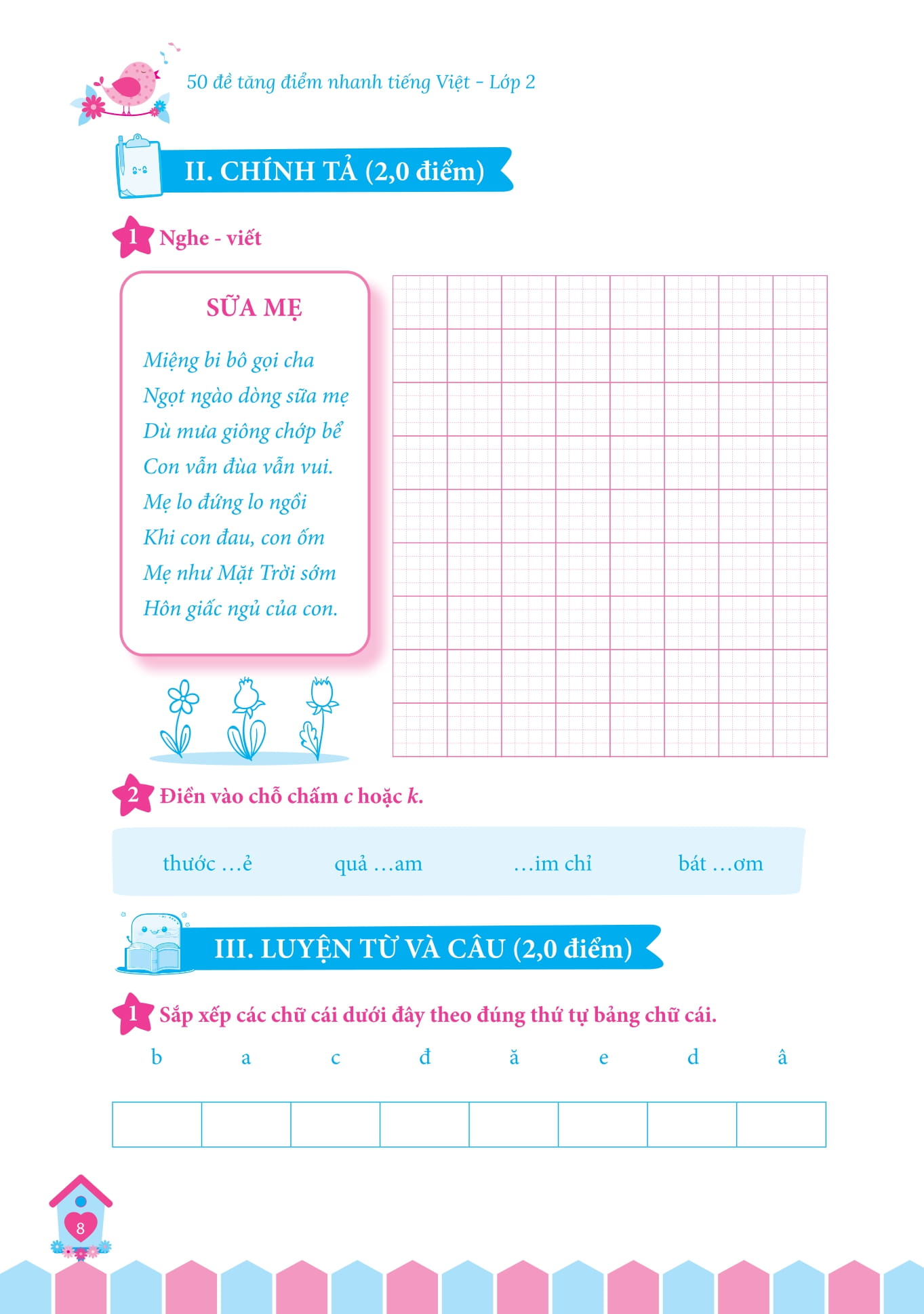 50 đề tăng điểm nhanh tiếng việt lớp 2 - Ảnh 9