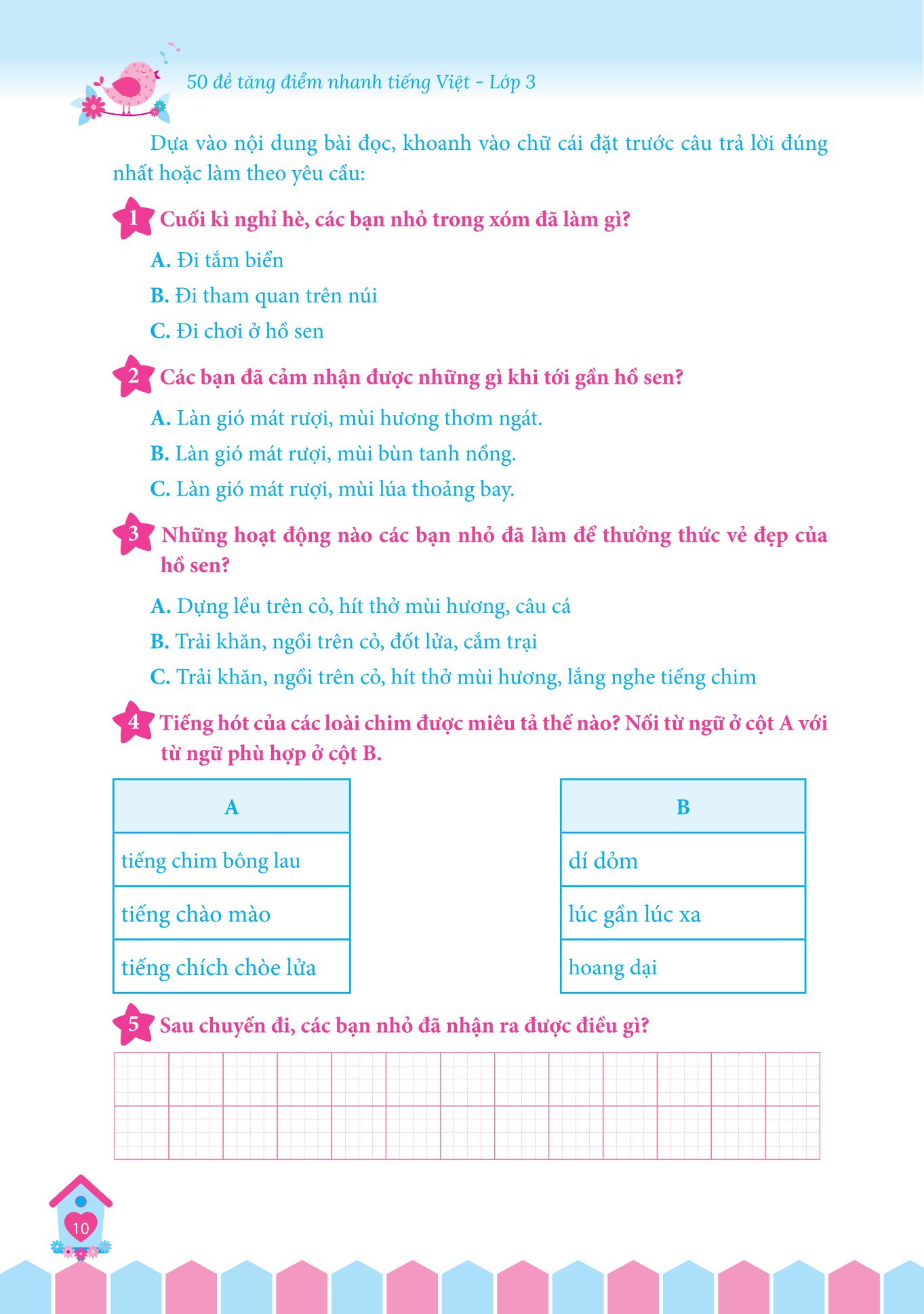 50 đề tăng điểm nhanh tiếng việt - lớp 3 - học nhẹ nhàng - dễ dàng điểm cao - Ảnh 11