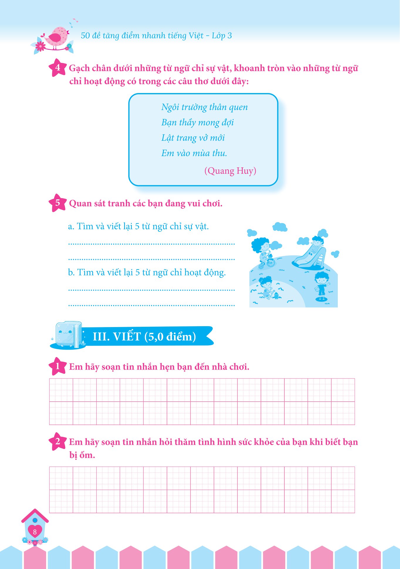 50 đề tăng điểm nhanh tiếng việt - lớp 3 - học nhẹ nhàng - dễ dàng điểm cao - Ảnh 9