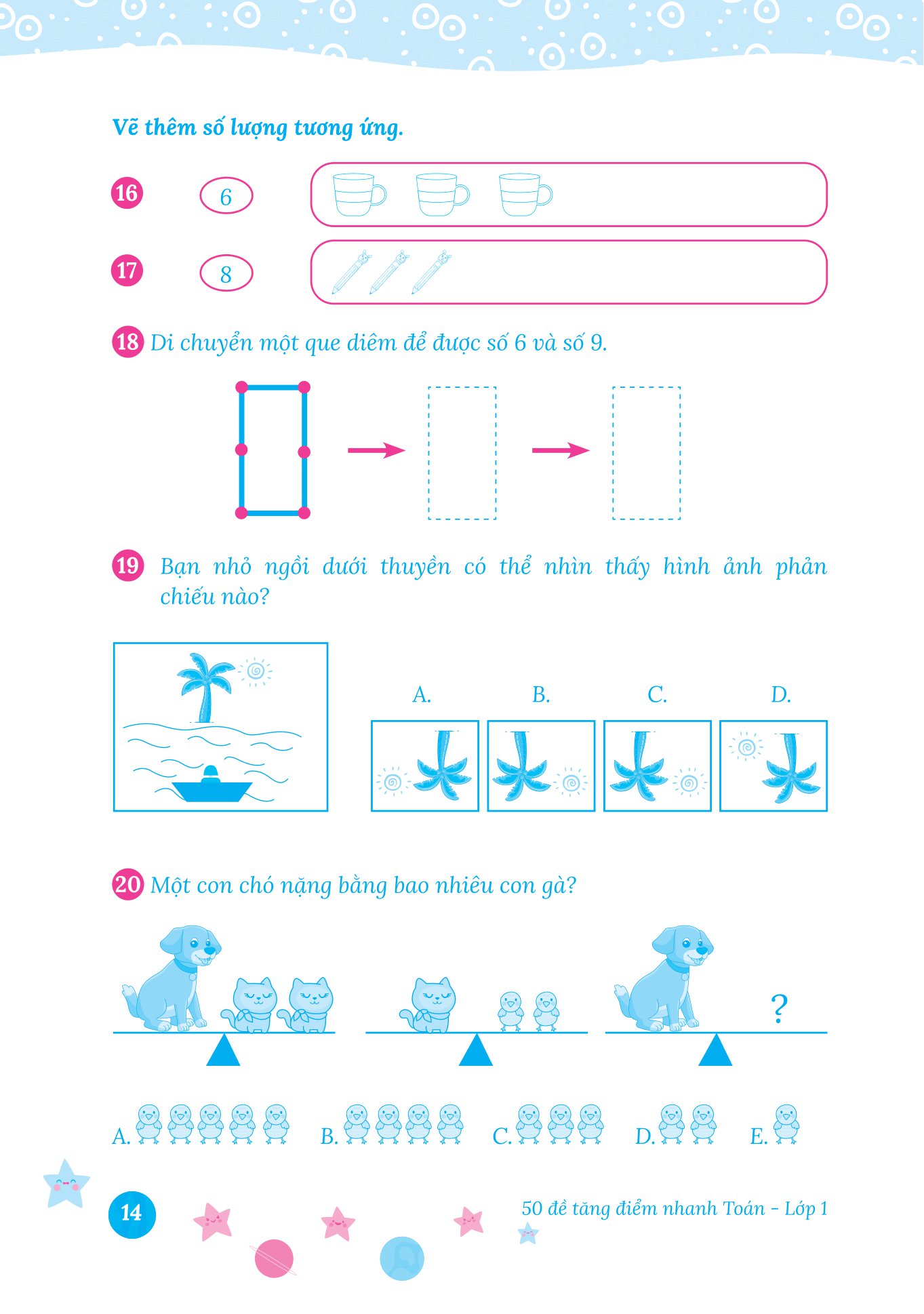 50 đề tăng điểm nhanh toán - lớp 1 - học nhẹ nhàng - dễ dàng điểm cao - Ảnh 15