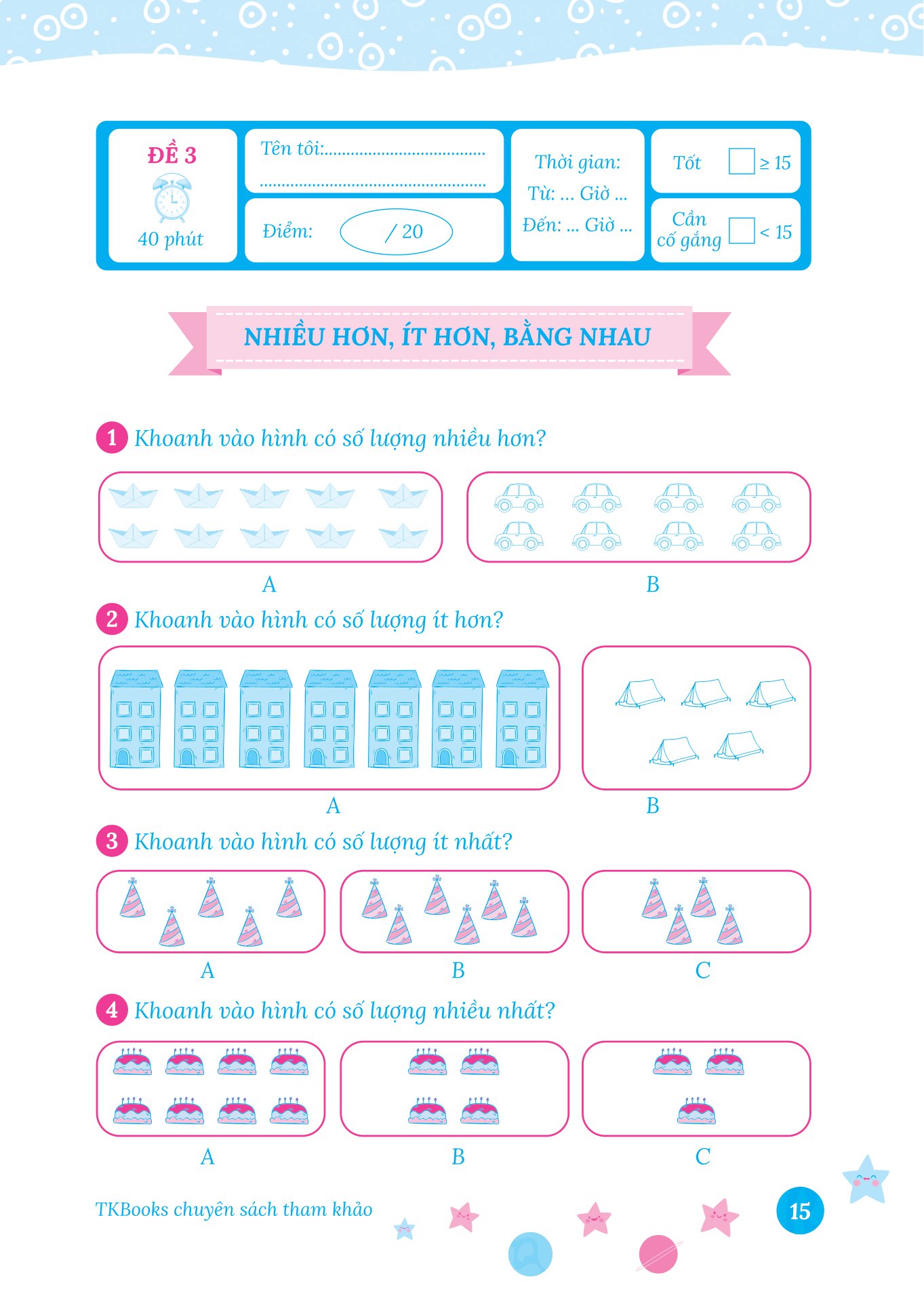 50 đề tăng điểm nhanh toán - lớp 1 - học nhẹ nhàng - dễ dàng điểm cao - Ảnh 16