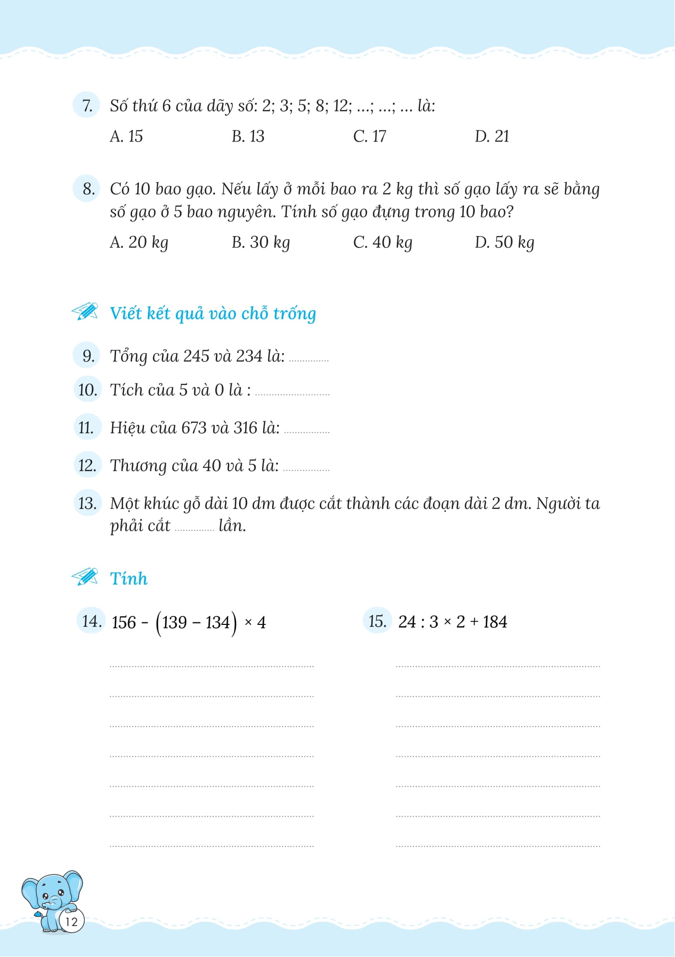 50 đề tăng điểm nhanh toán lớp 3 - Ảnh 10