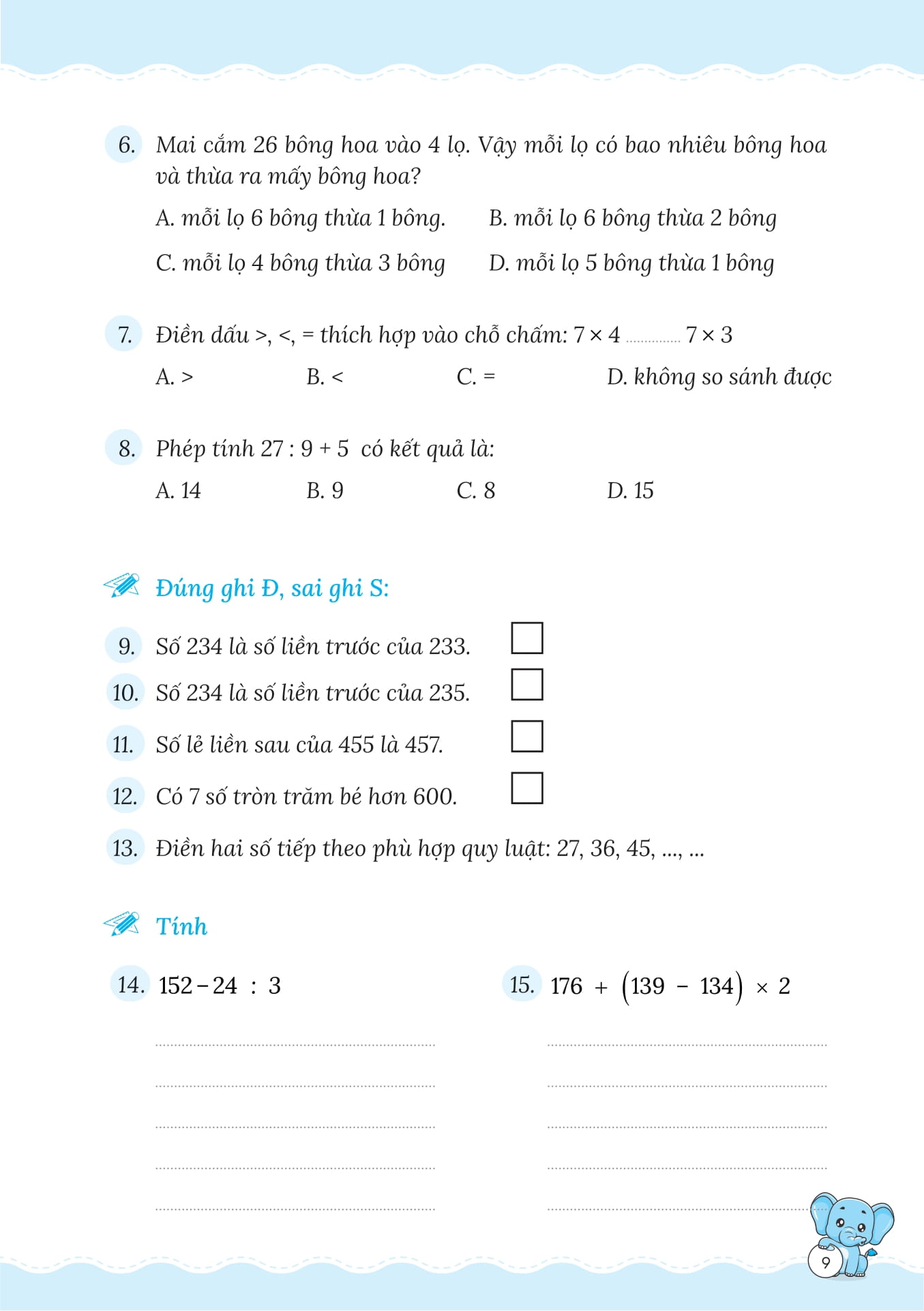 50 đề tăng điểm nhanh toán lớp 3 - Ảnh 7