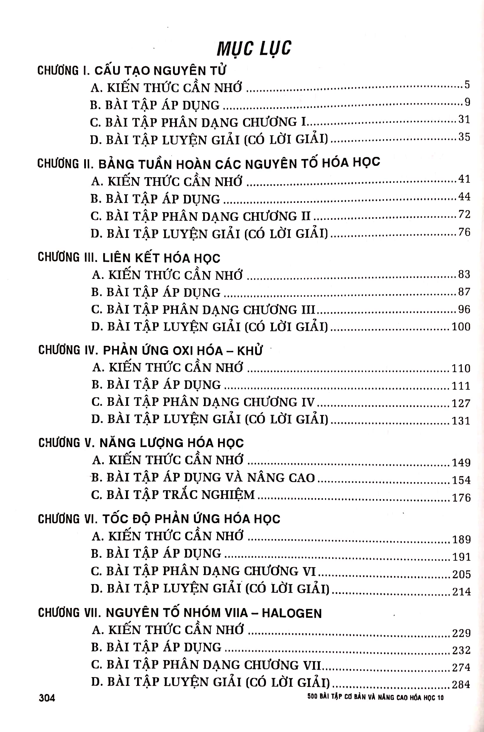 500 bài tập cơ bản và nâng cao hóa học 10 (theo chương trình giáo dục phổ thông mới - dùng chung cho các bộ sgk hiện hành) - Ảnh 4