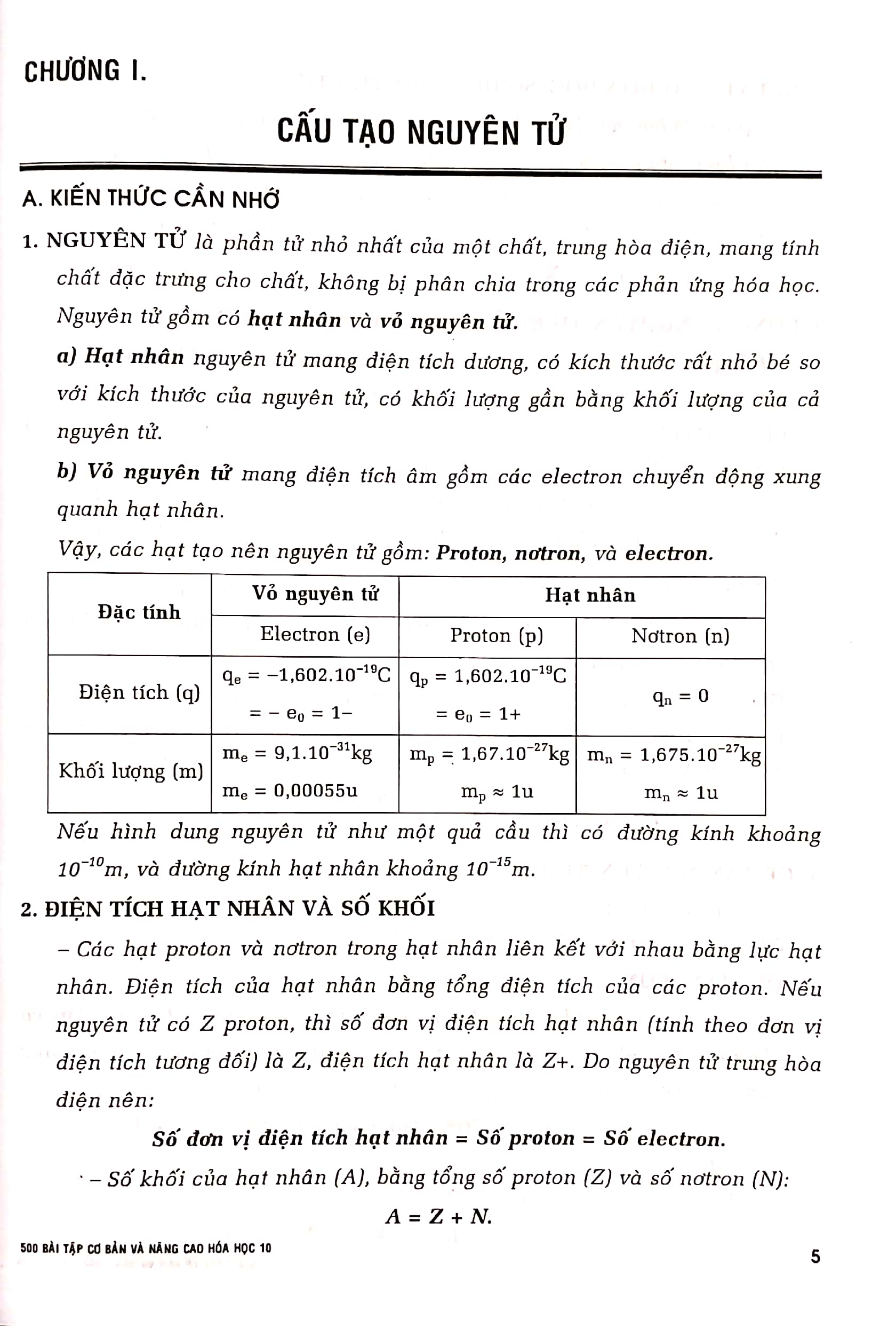 500 bài tập cơ bản và nâng cao hóa học 10 (theo chương trình giáo dục phổ thông mới - dùng chung cho các bộ sgk hiện hành) - Ảnh 6