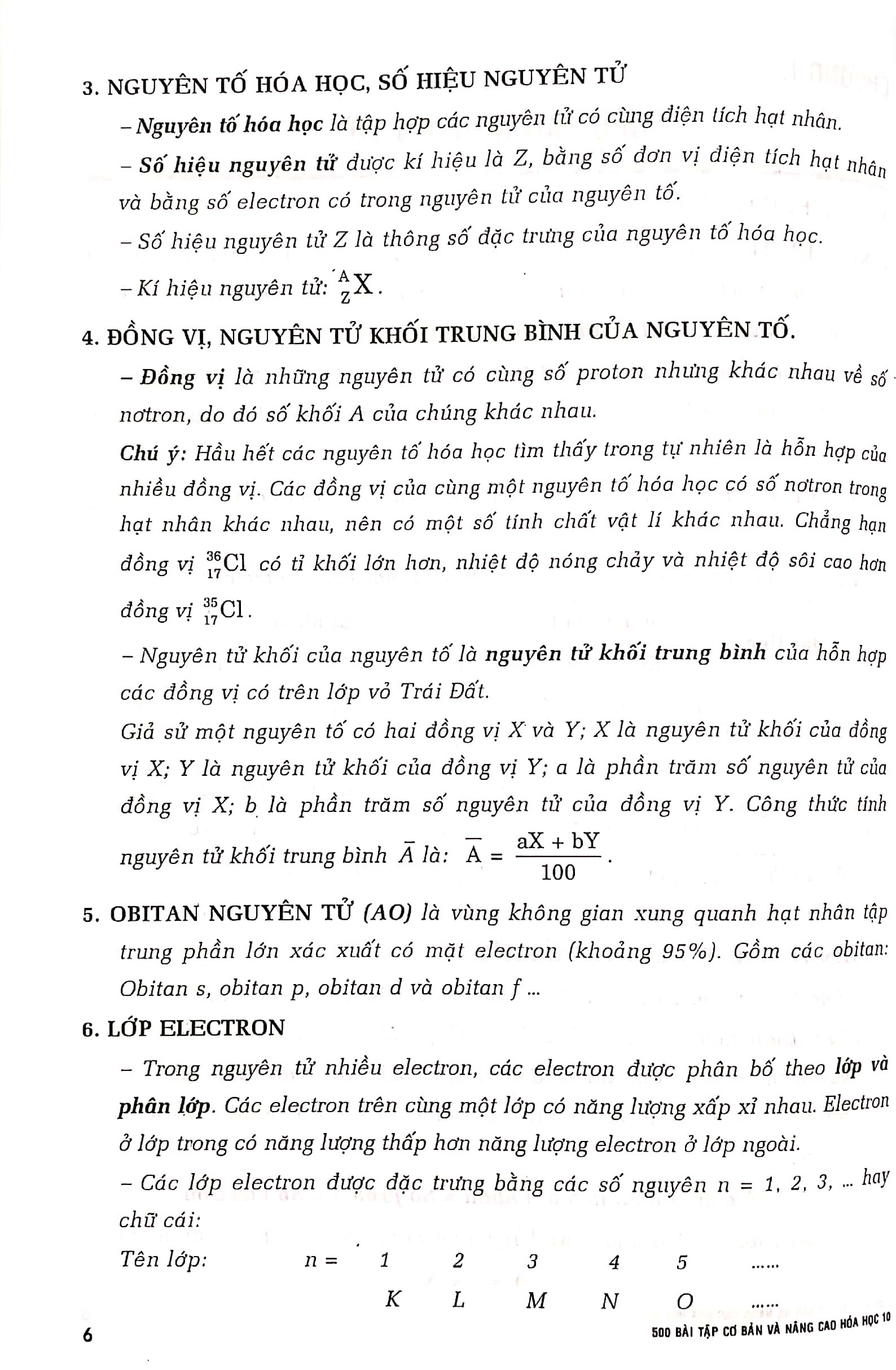 500 bài tập cơ bản và nâng cao hóa học 10 (theo chương trình giáo dục phổ thông mới - dùng chung cho các bộ sgk hiện hành) - Ảnh 7